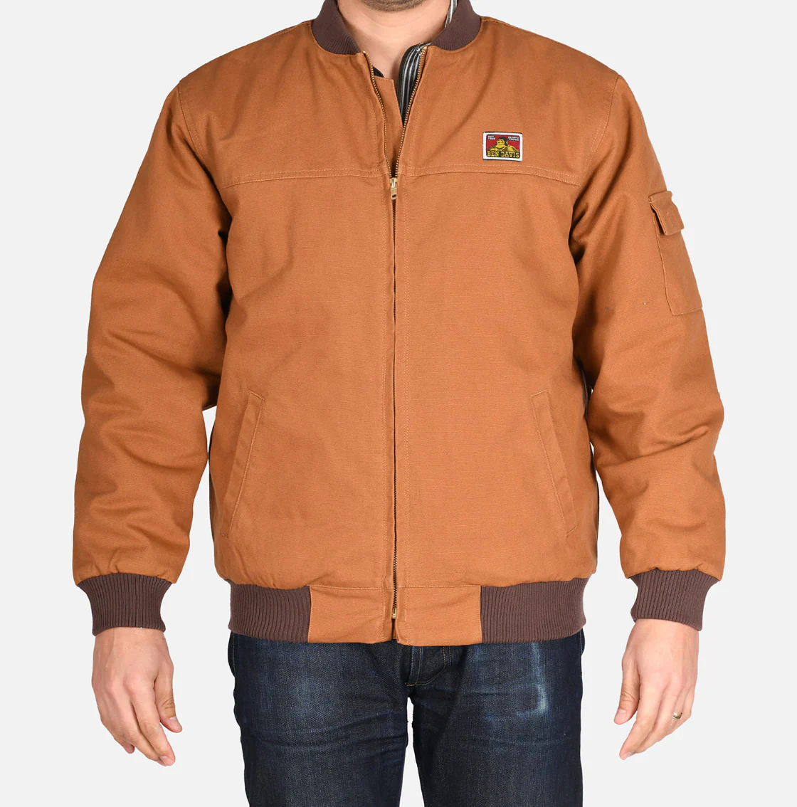 BEN DAVIS "BOMBER" JACKET (BROWN)