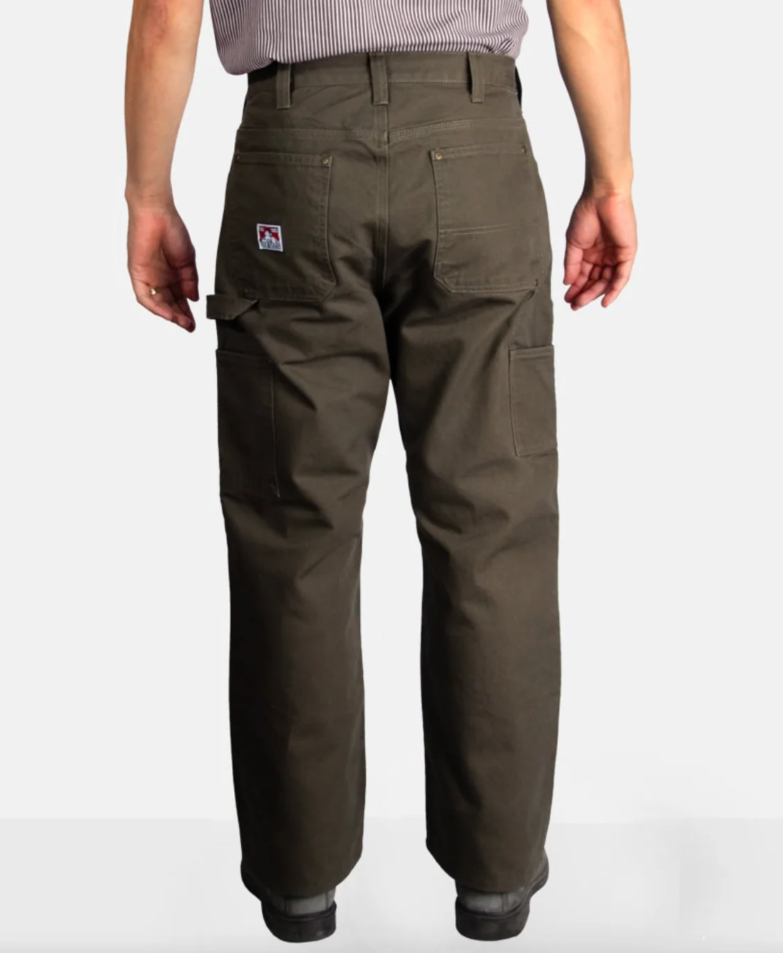 BEN DAVIS "DOUBLE KNEE" CARPENTER WORK PANTS (OLIVE) - Image 2