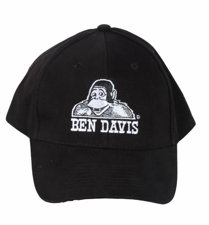 BEN DAVIS "MONKEY LOGO" DAD HAT (BLACK/WHITE)