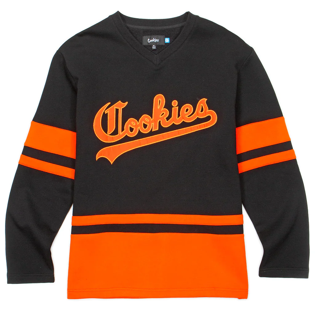 COOKIES "IVY LEAGUE" HOCKEY JERSEY (BLACK/ORANGE)