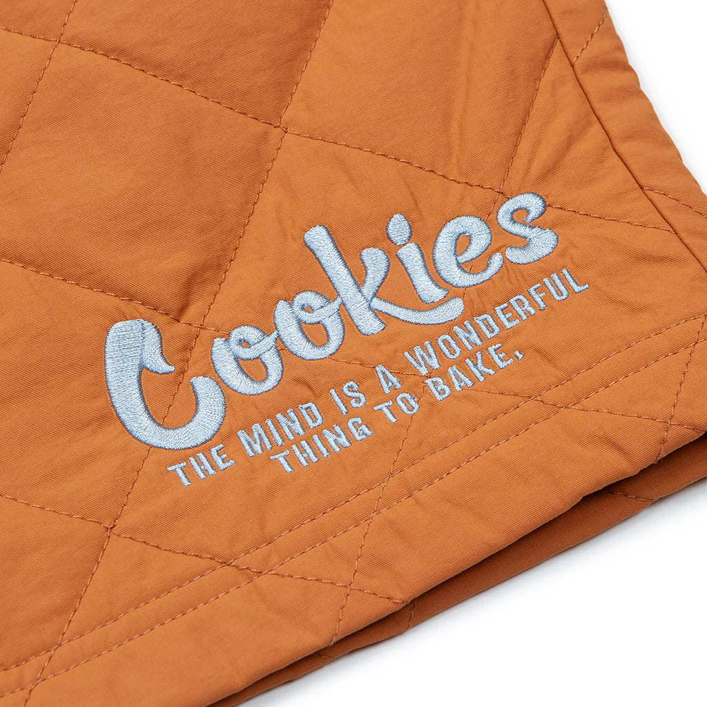 COOKIES "WORKWEAR” QUILTED NYLON SHORTS (BROWN) - Image 3