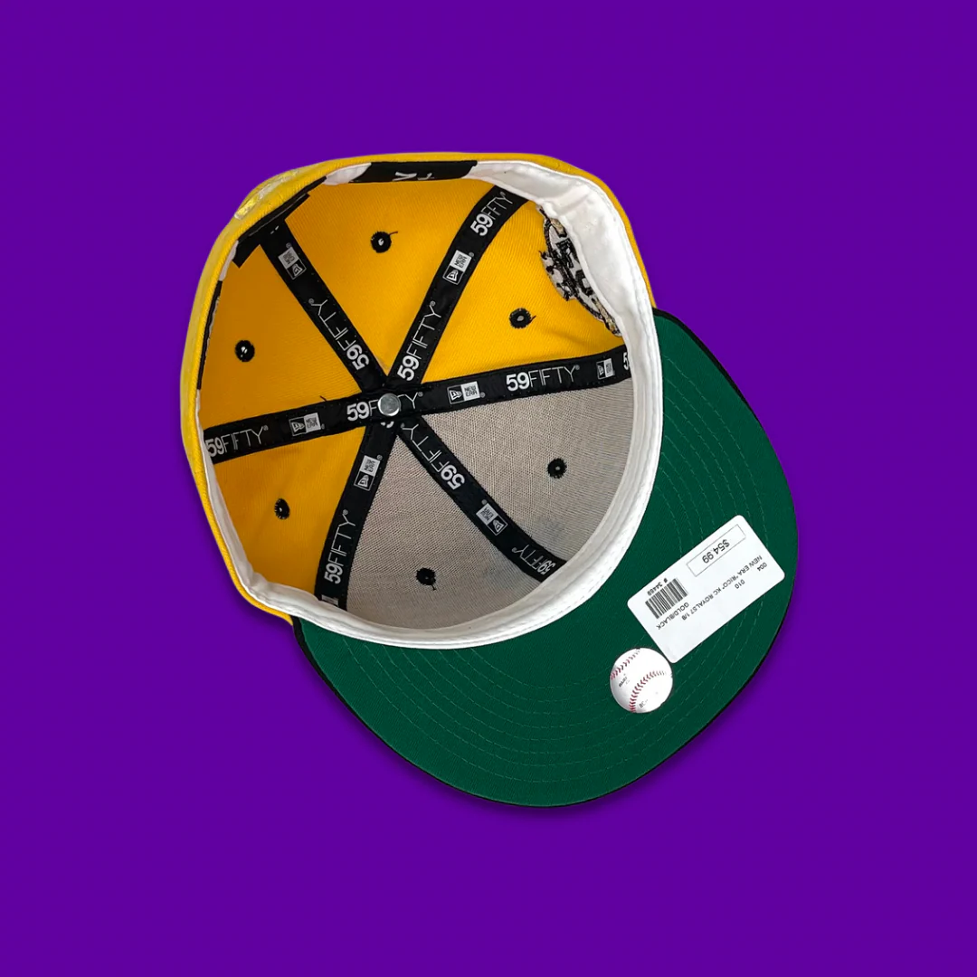 NEW ERA "RICO" KANSAS CITY ROYALS FITTED HAT (A GOLD/BLACK) - Image 2