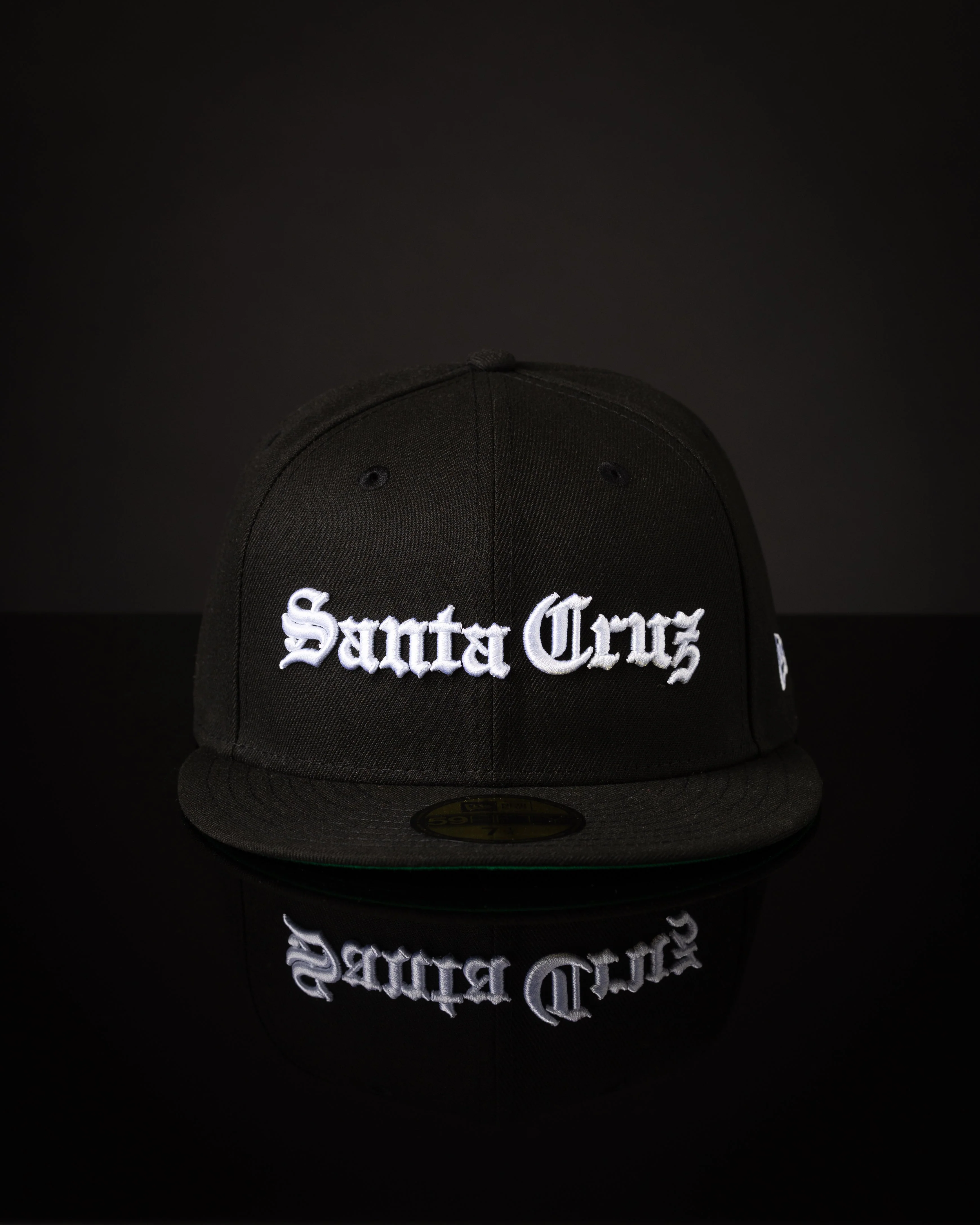 SFC X NEW ERA "OLD E" FITTED HAT (BLACK/WHITE/GREEN UV) - Image 2