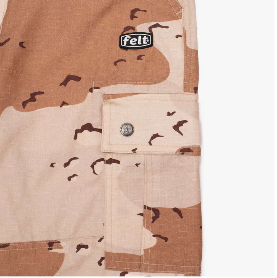 FELT "RIPSTOP" CARGO PANTS (CHIP CAMO) - Image 3