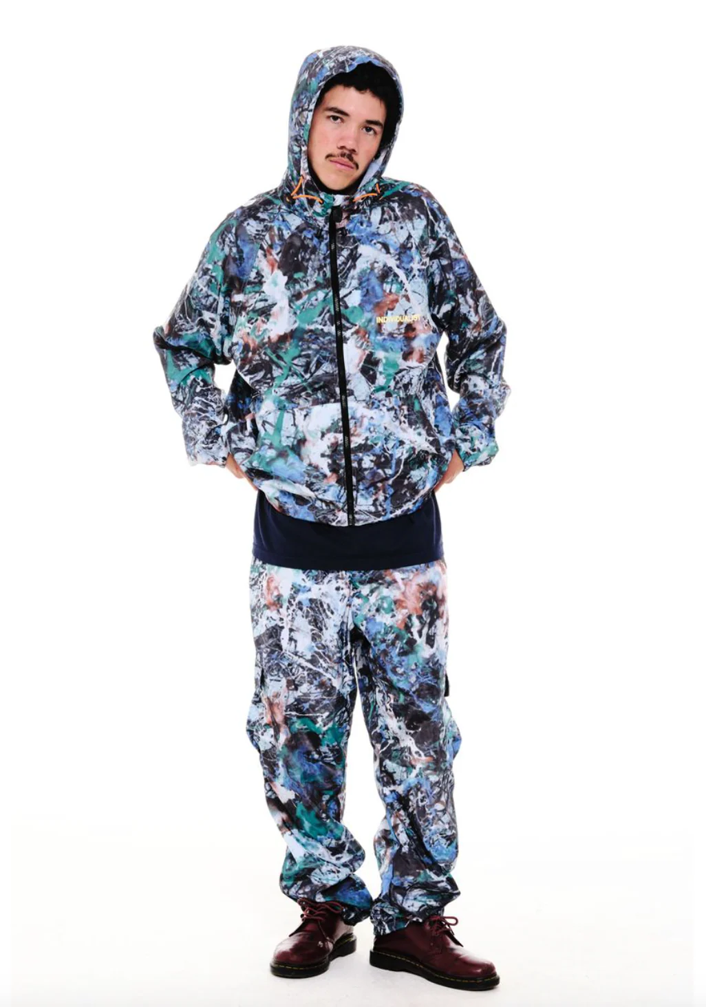 INDIVIDUALIST "DRIP CAMO" NYLON PANTS (MULTI) - Image 3
