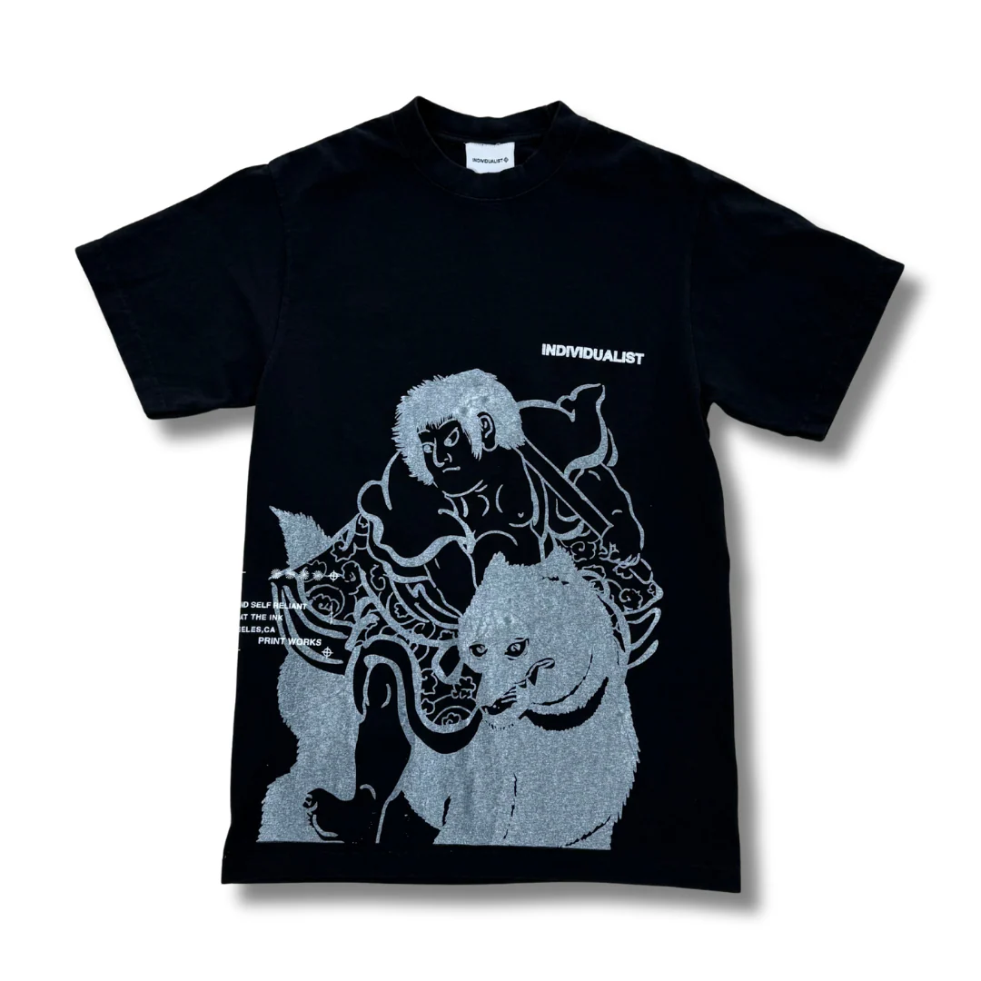 INDIVIDUALIST LAB "KINTARO BIG PRINT" TEE (VINTAGE BLACK)