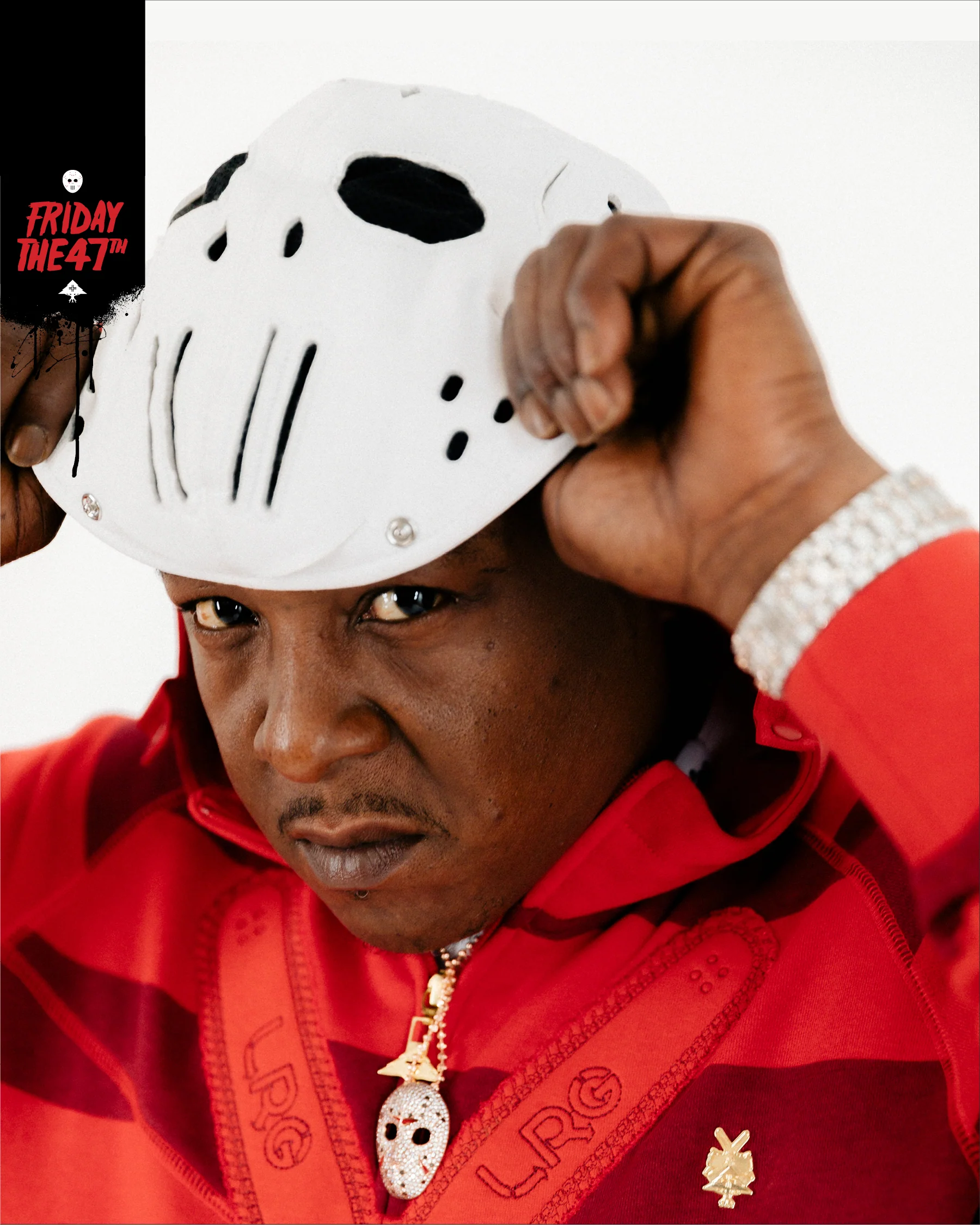 LRG "FRIDAY THE 47TH" ZIP HOODIE (RED) - Image 3