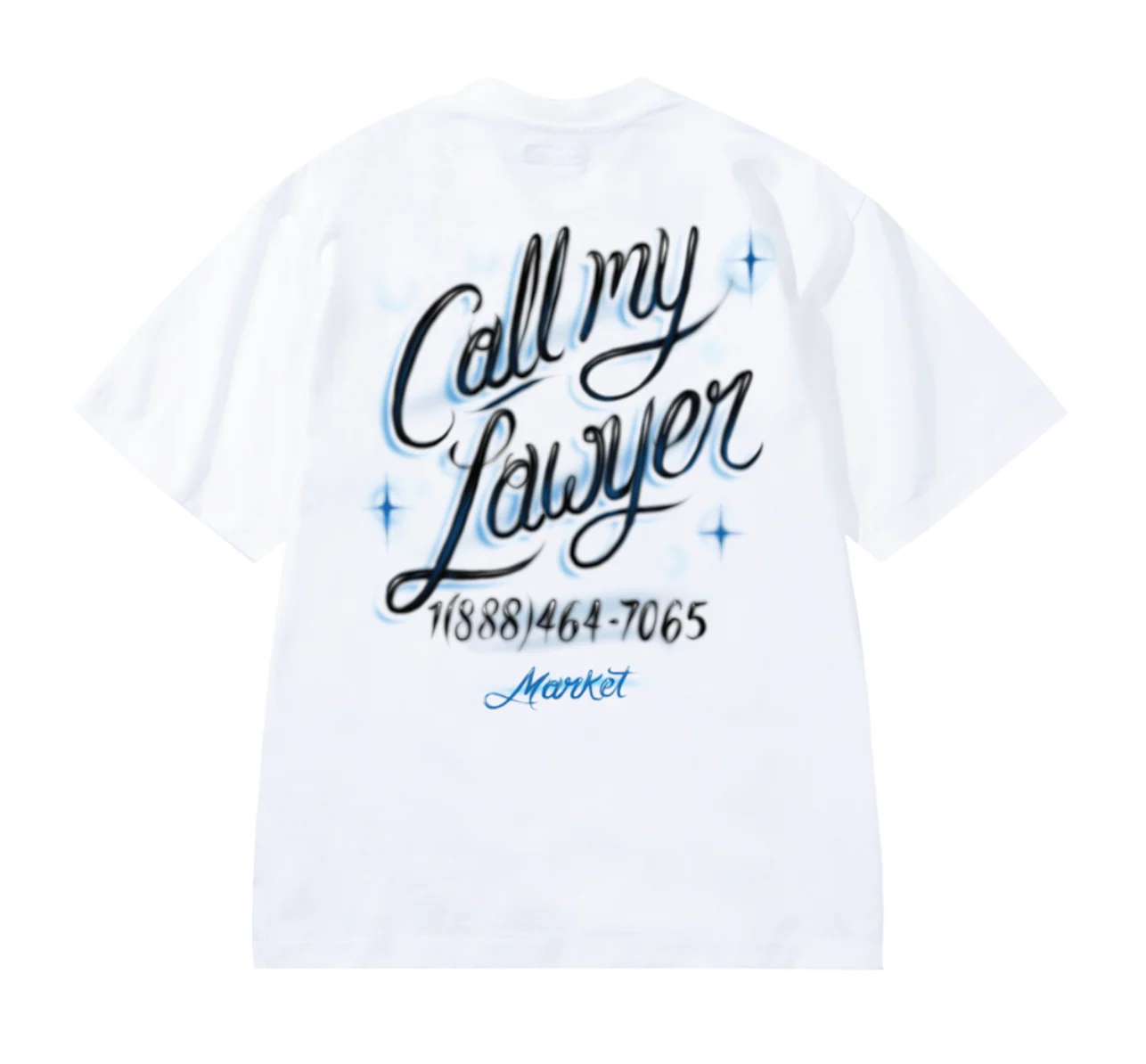 MARKET "CALL MY LAWYER AIRBRUSH" TEE (WHITE) - Image 2
