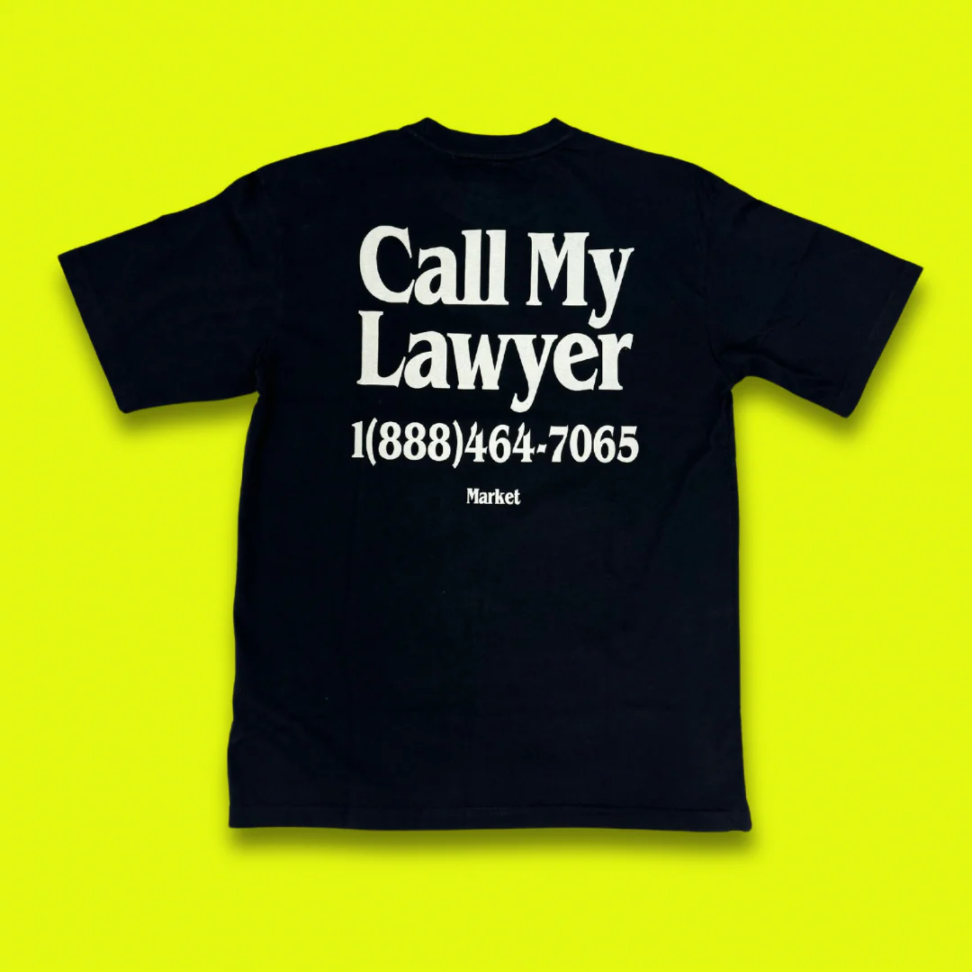 MARKET "CALL MY LAWYER" TEE (BLACK) - Image 2
