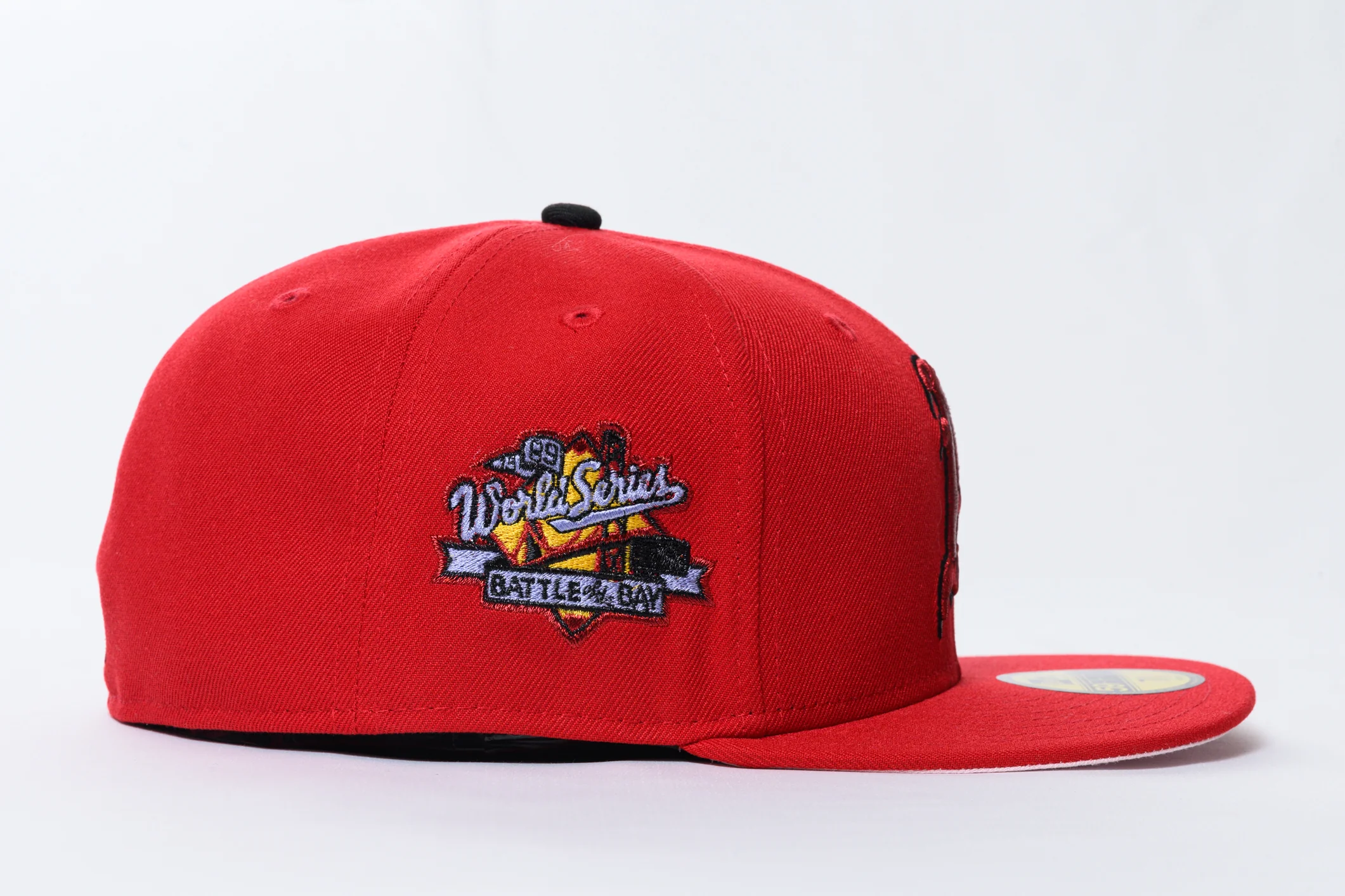 NEW ERA "831" OAKLAND A'S FITTED HAT (SCARLET/BLACK/PINK) - Image 7