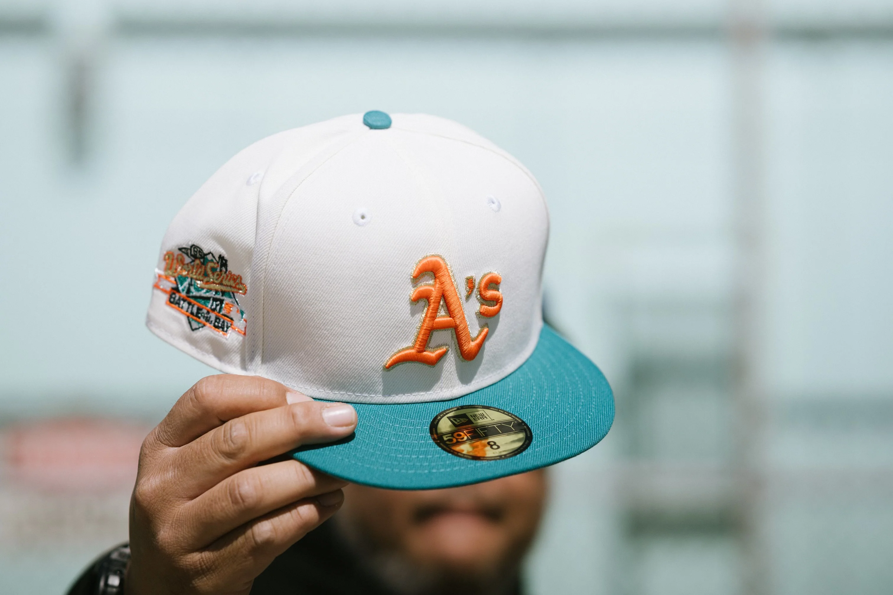 NEW ERA “AC TRANSIT 2.0" OAKLAND A'S FITTED HAT (CHROME/GREEN) - Image 10