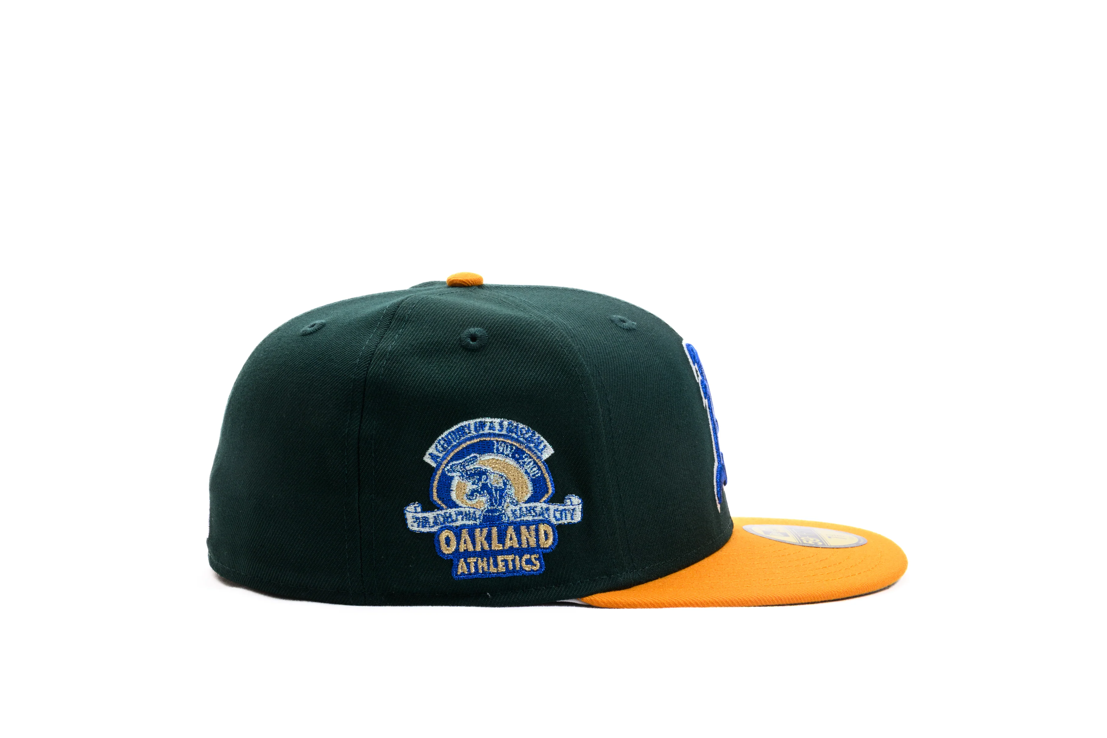 NEW ERA "ALMIGHTY" OAKLAND ATHLETICS FITTED HAT (DARK GREEN/A GOLD) - Image 6