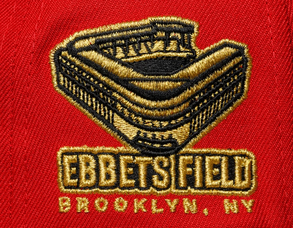 NEW ERA "B" BROOKLYN DODGERS FITTED HAT (BRED/BLACK) - Image 2