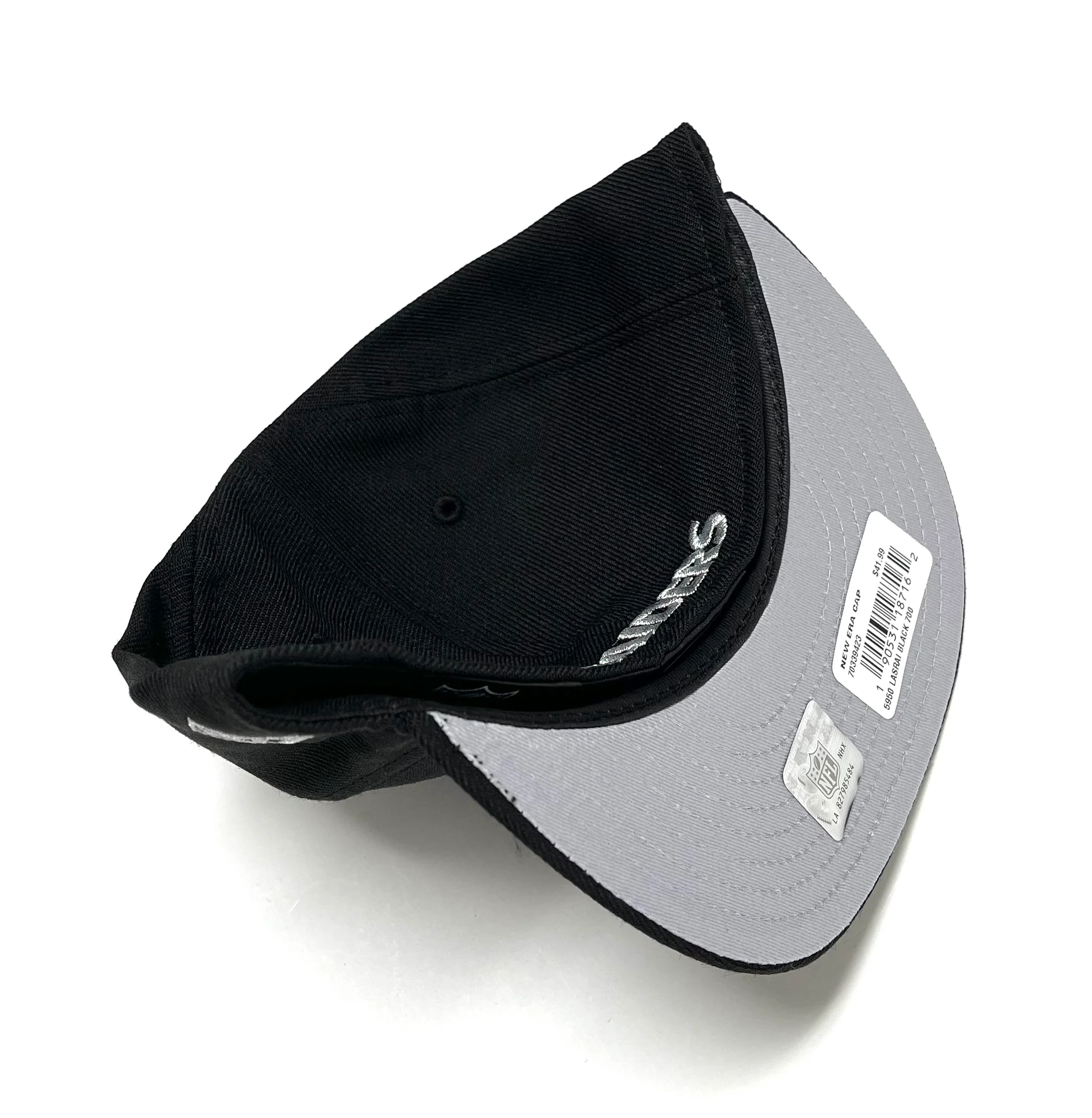 NEW ERA "BASIC ON FIELD" OAKLAND RAIDERS FITTED HAT (BLACK/SILVER) - Image 3