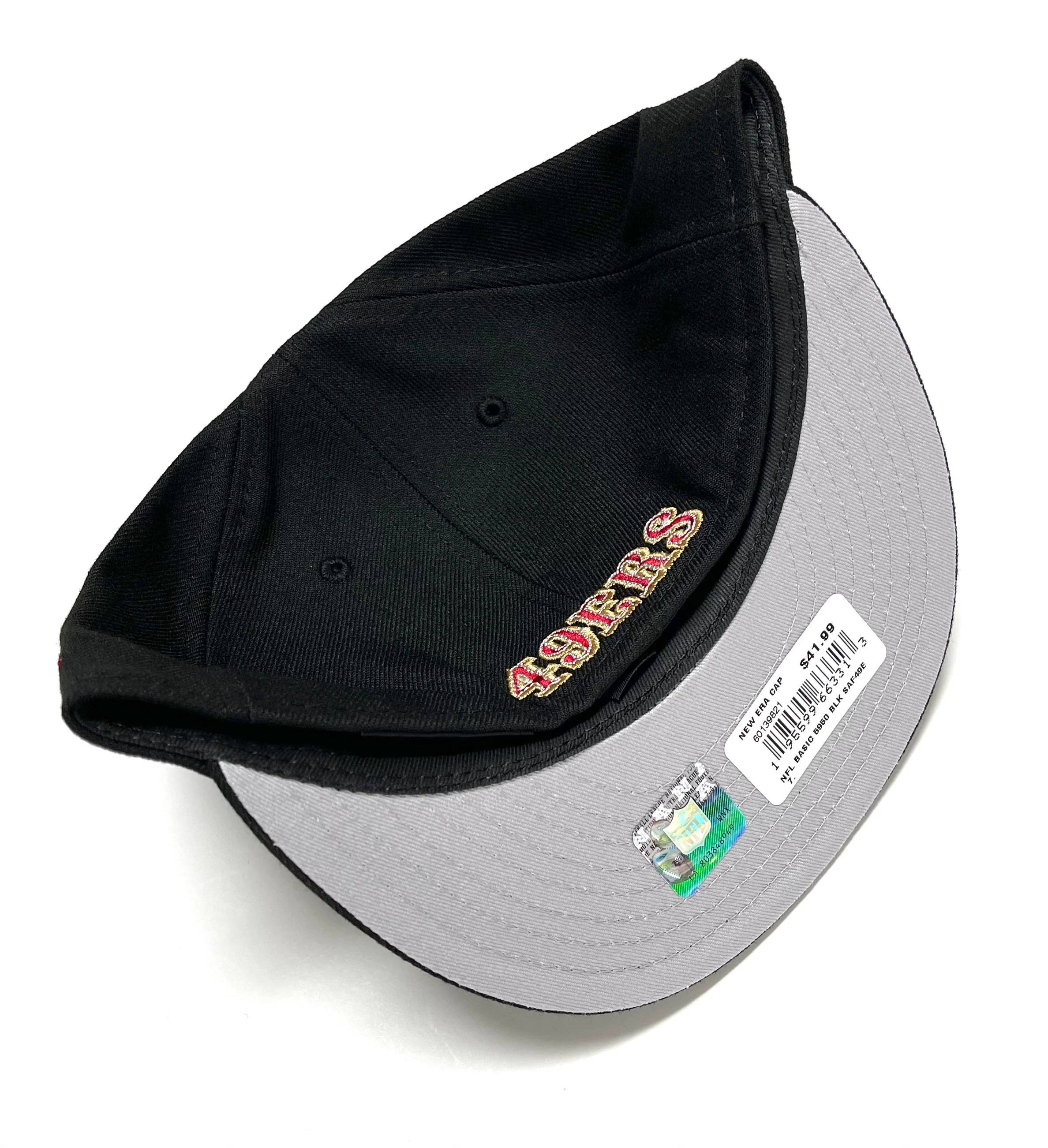 NEW ERA “BASIC” SF 49ERS FITTED HAT (BLACK/RED) (SIZE 7) - Image 3