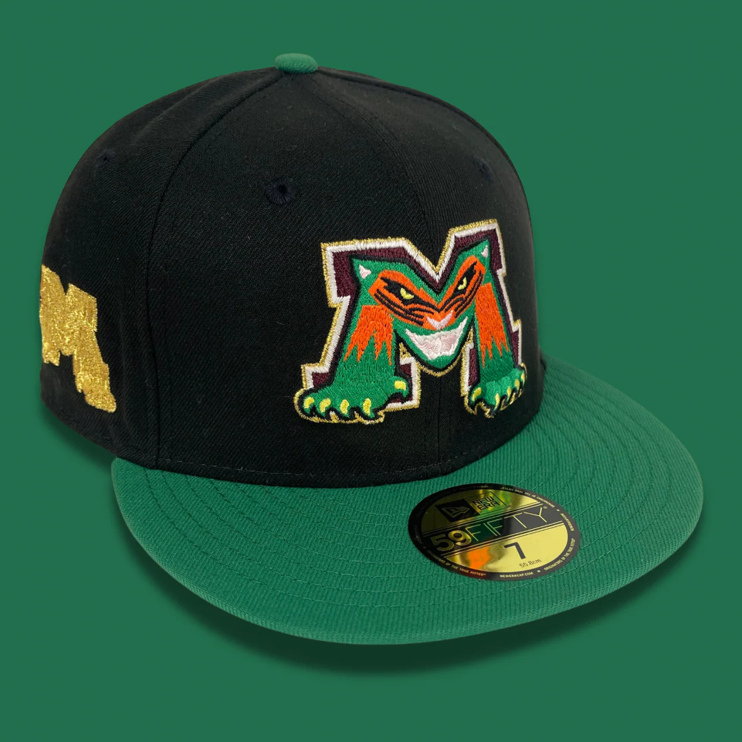 NEW ERA "BATTLE CAT" MICHIGAN BATTLECATS FITTED HAT (BLACK/GREEN) - Image 5