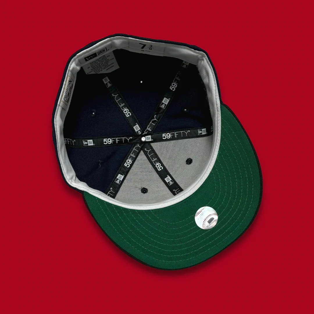 NEW ERA “BEAST 2.0" OAKLAND A'S  FITTED HAT (NAVY/BROWN) - Image 4