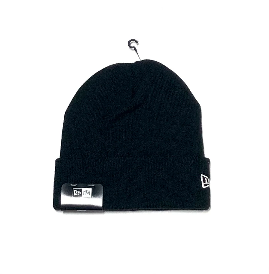 NEW ERA “BLANK SIDE LOGO” KNIT CUFF BEANIE (BLACK)