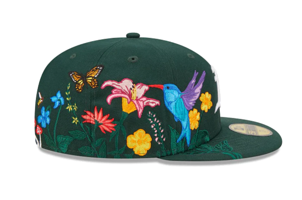NEW ERA “BLOOMING” OAKLAND A’S FITTED HAT (DARK GREEN) (SIZE 7 & 7 1/4) - Image 4
