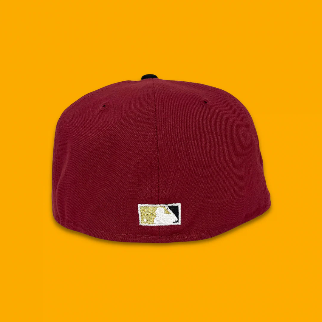 NEW ERA "BUNZ" BROOKLYN DODGERS FITTED HAT (BRICK RED/BLACK) - Image 3