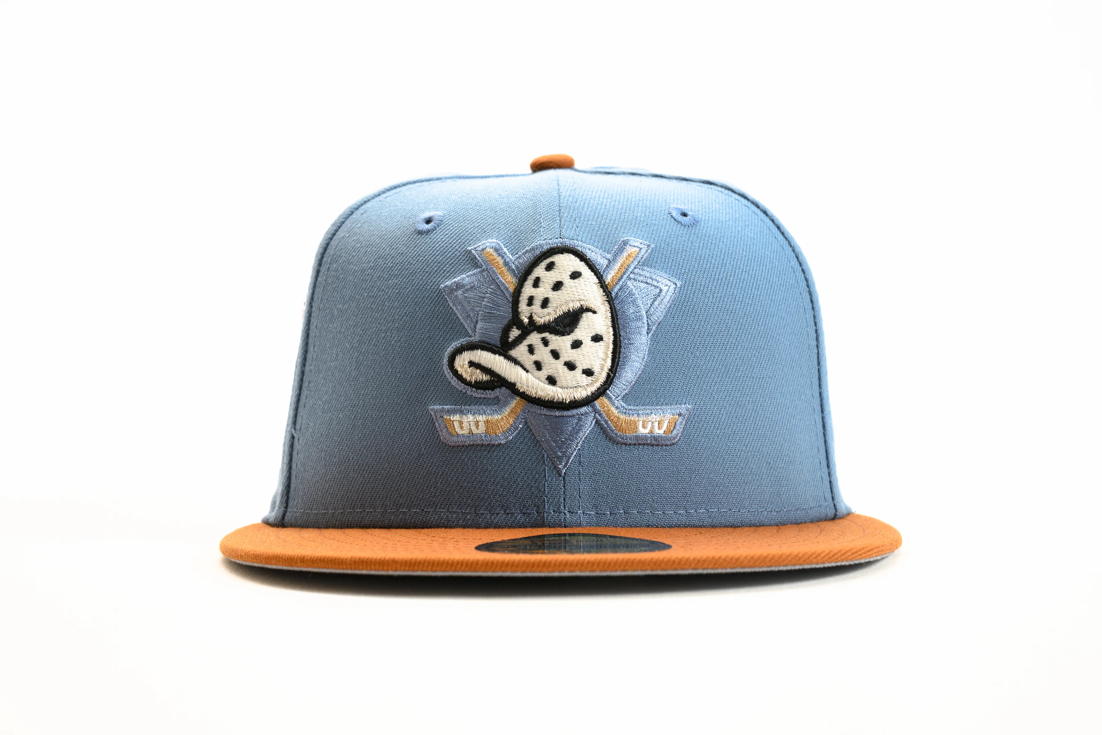NEW ERA "CASEY JONES" ANAHEIM DUCKS FITTED HAT (FADED BLUE/EARTH BROWN) - Image 7