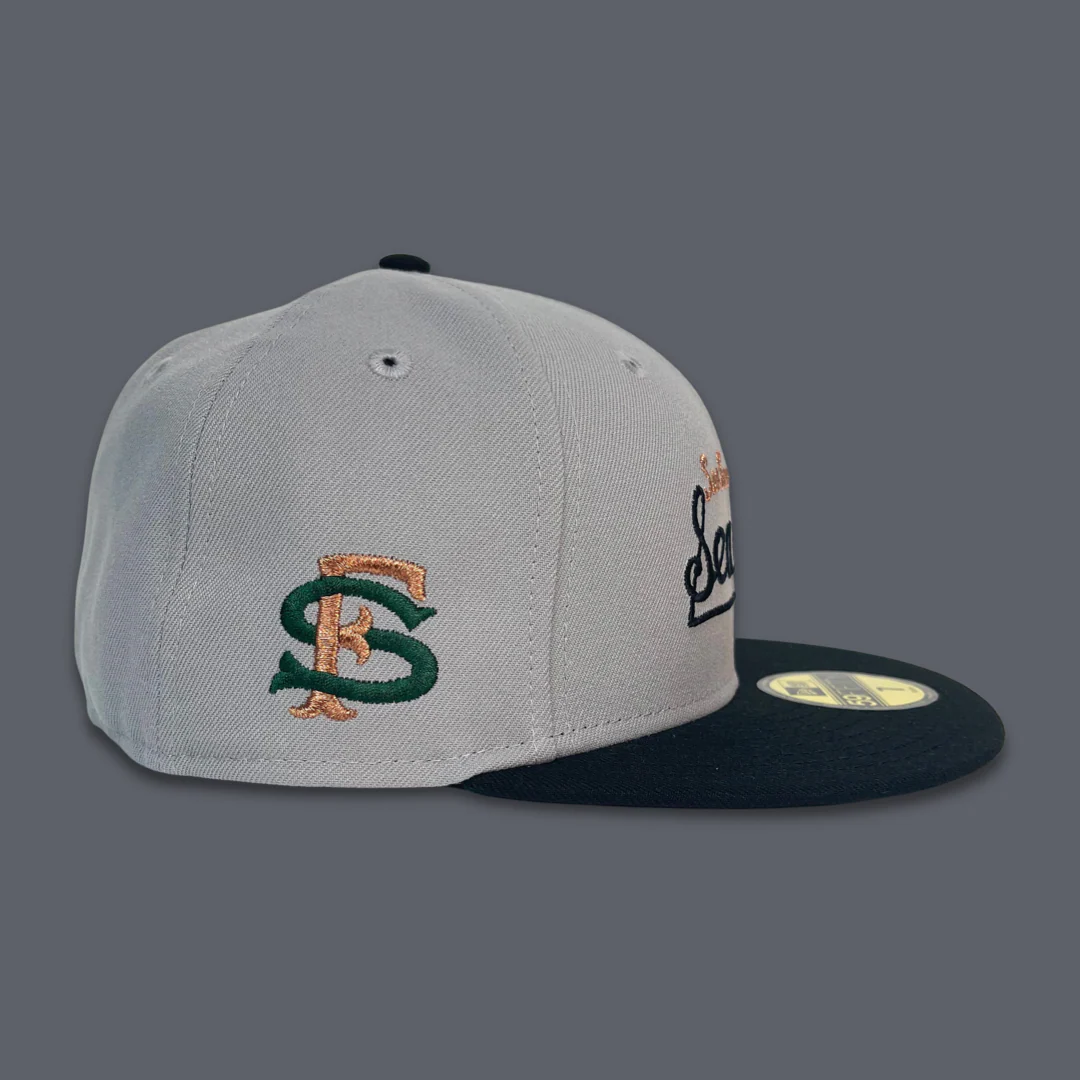 NEW ERA "COIT TOWER" SAN FRANCISCO SEALS FITTED HAT (GREY/BLACK) (SIZE 7 1/2) - Image 4