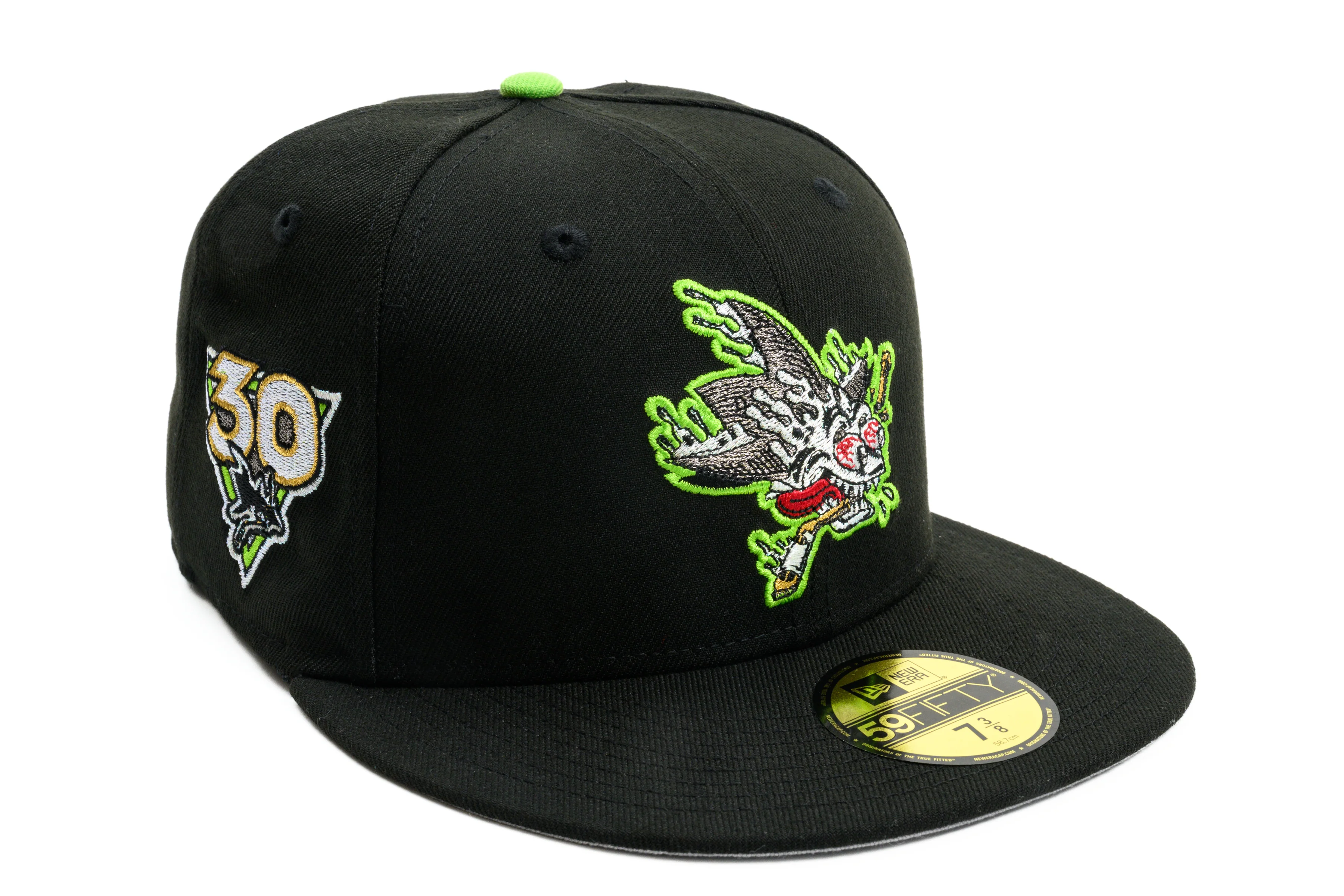 NEW ERA "CREATURE” SAN JOSE SHARKS FITTED HAT (BLACK/LIME GREEN)