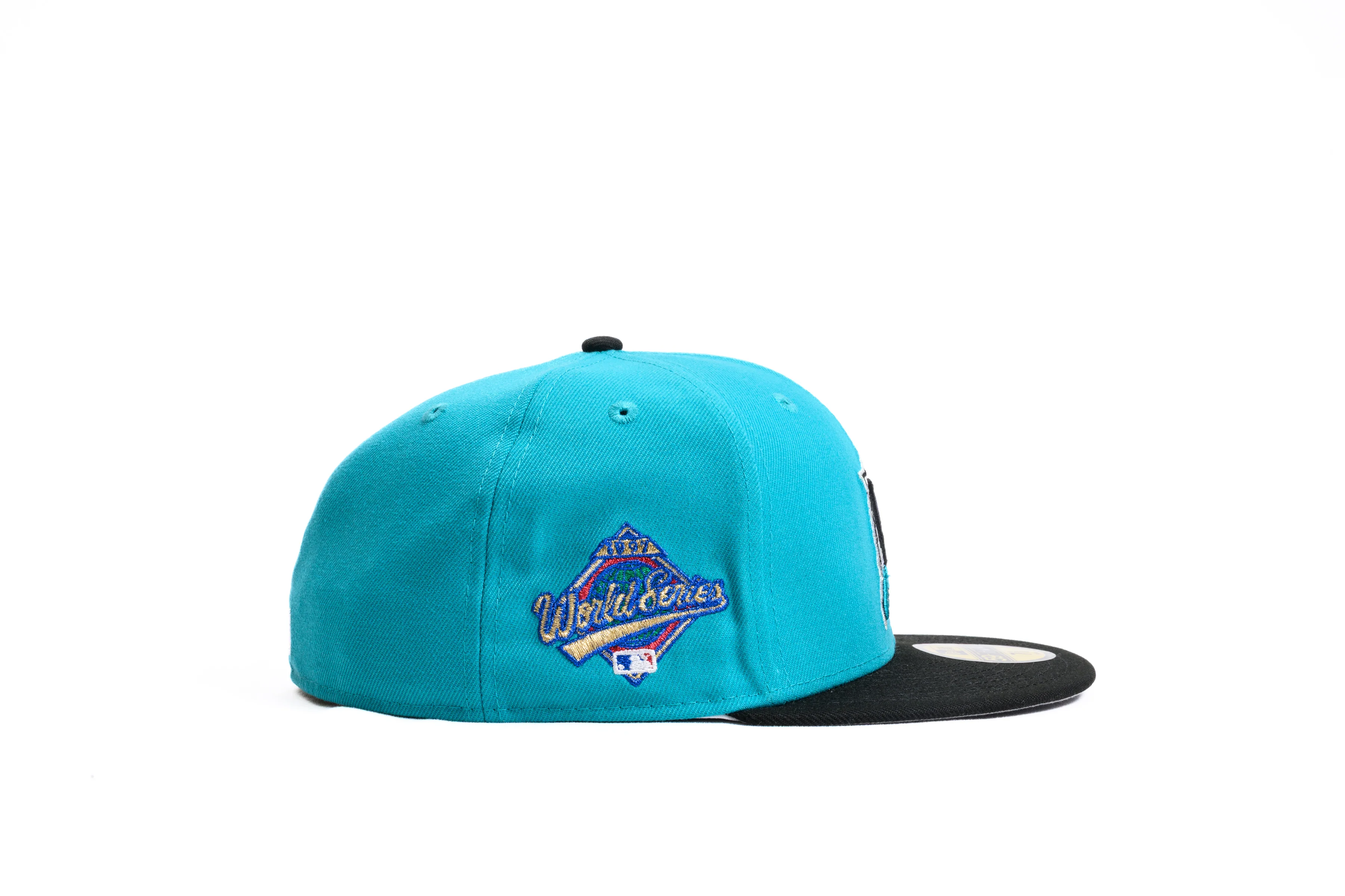 NEW ERA "DELUXE" FLORIDA MARLINS FITTED HAT (TEAL/BLACK) - Image 8