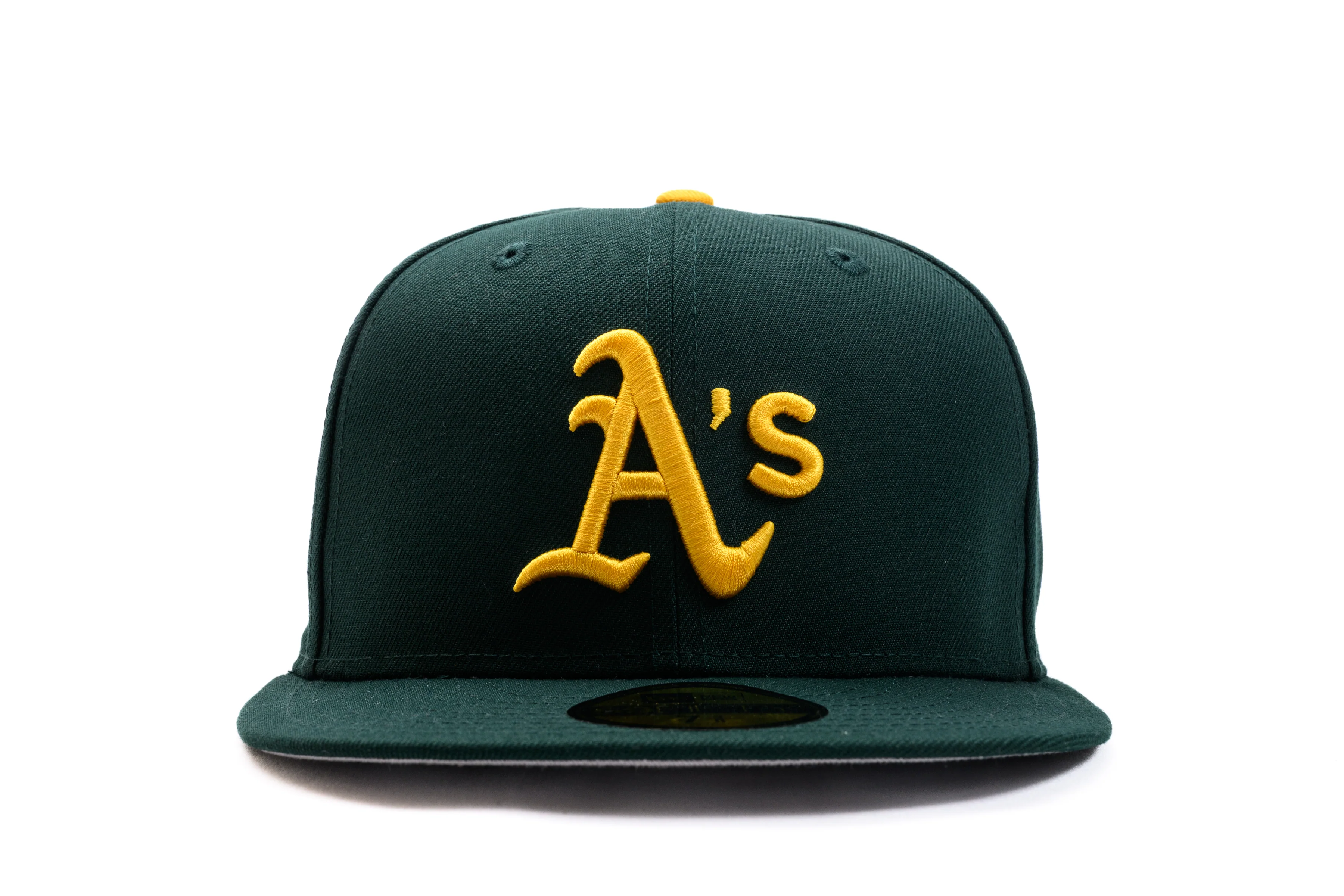 NEW ERA "DELUXE" OAKLAND A'S FITTED HAT (DARK GREEN) - Image 6