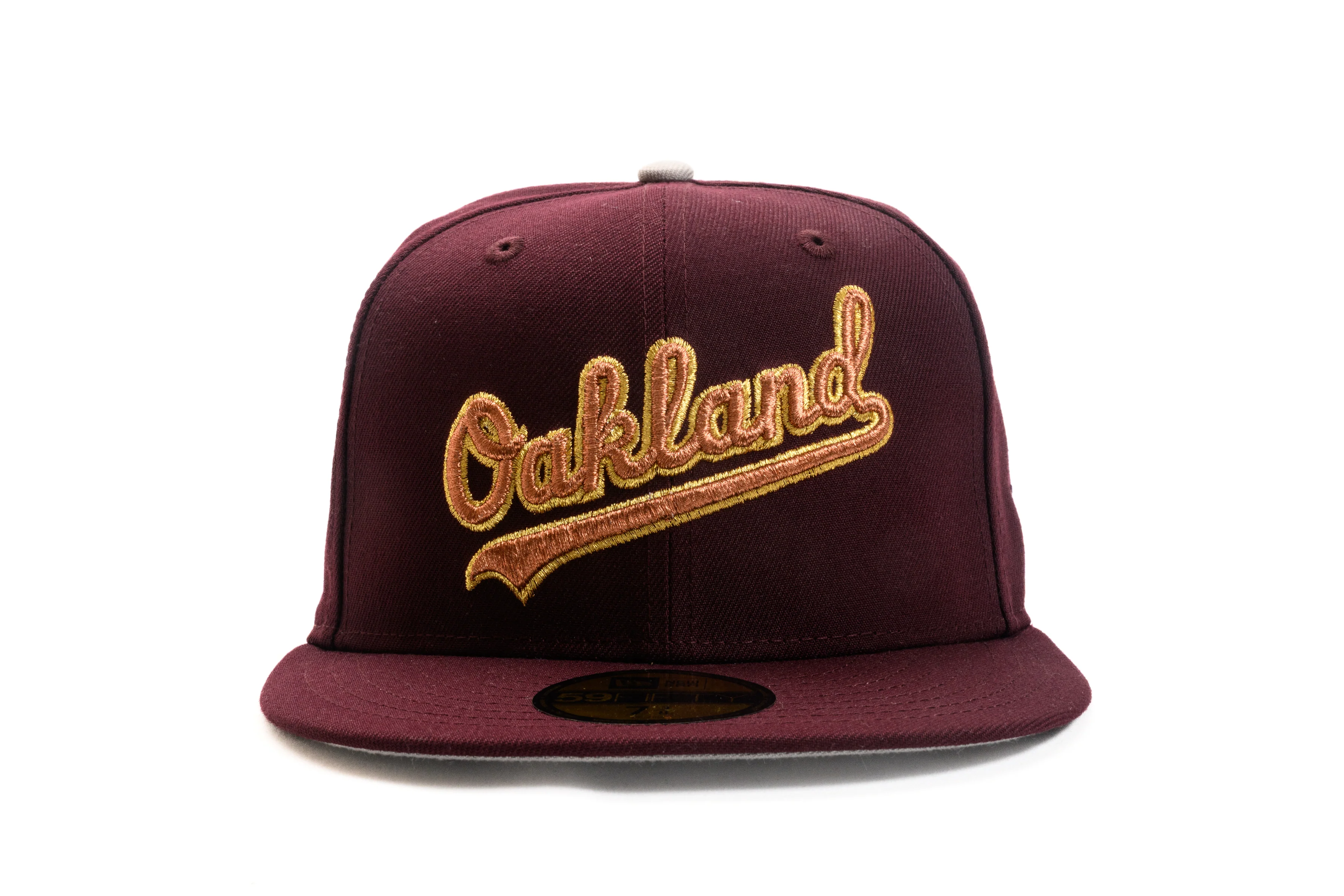 NEW ERA "EASTMONT MALL" OAKLAND ATHLETICS FITTED HAT (MAROON/STONE) - Image 10