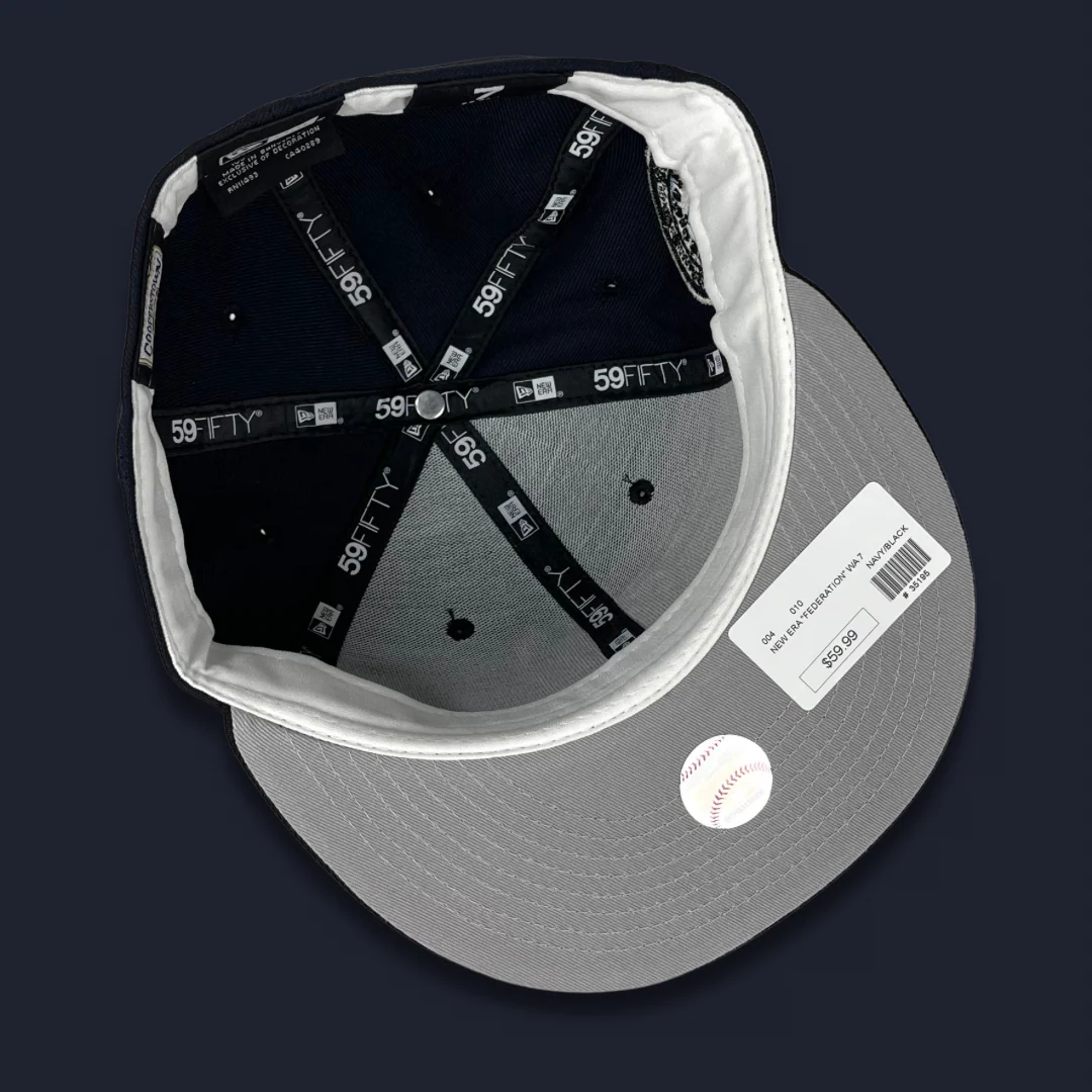 NEW ERA "FEDERATION" WASHINGTON NATIONALS FITTED HAT (NAVY/BLACK) - Image 4