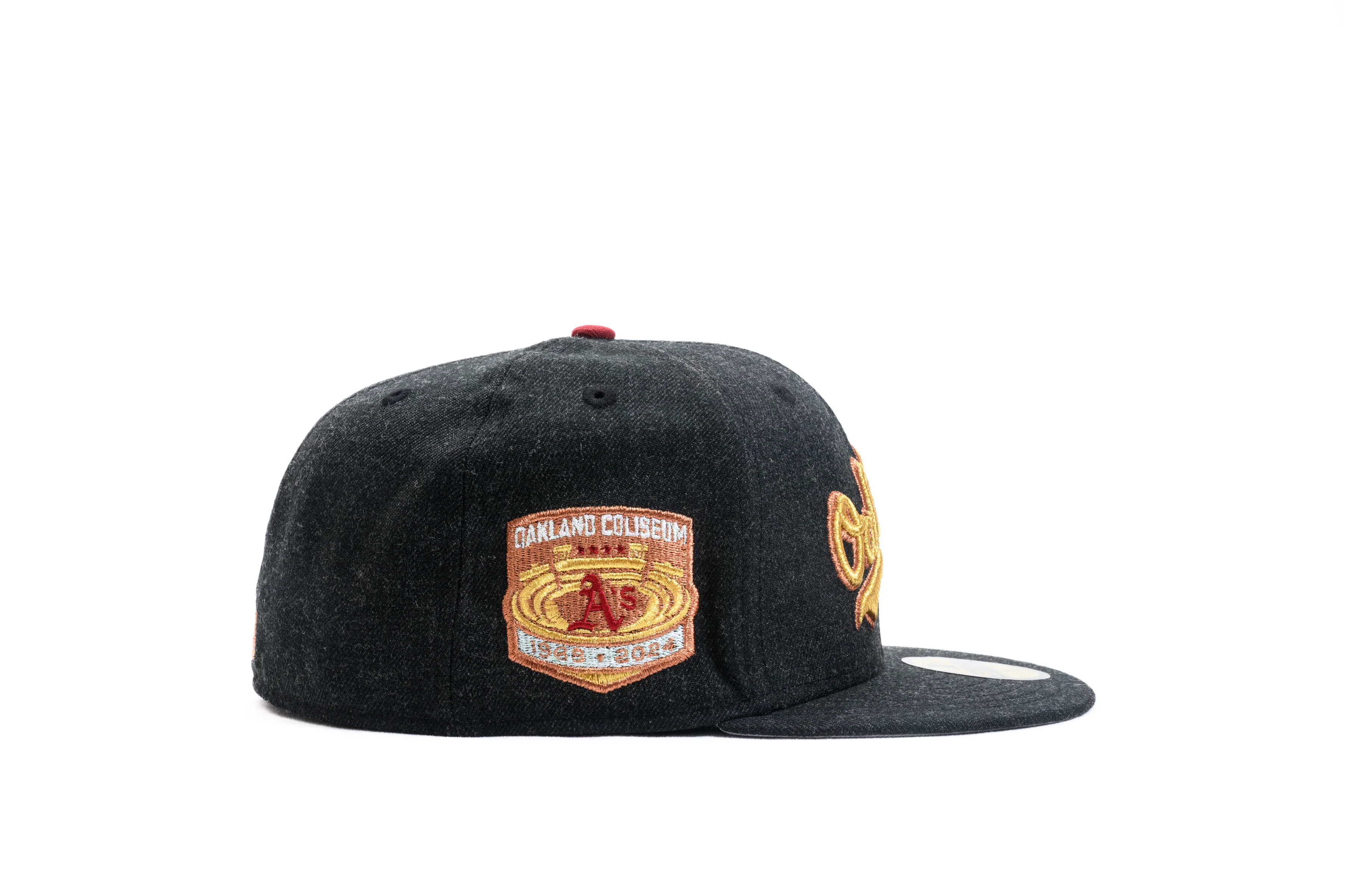 NEW ERA "FELIX" OAKLAND ATHLETICS FITTED HAT (BLACK HEATHER/H RED) - Image 5
