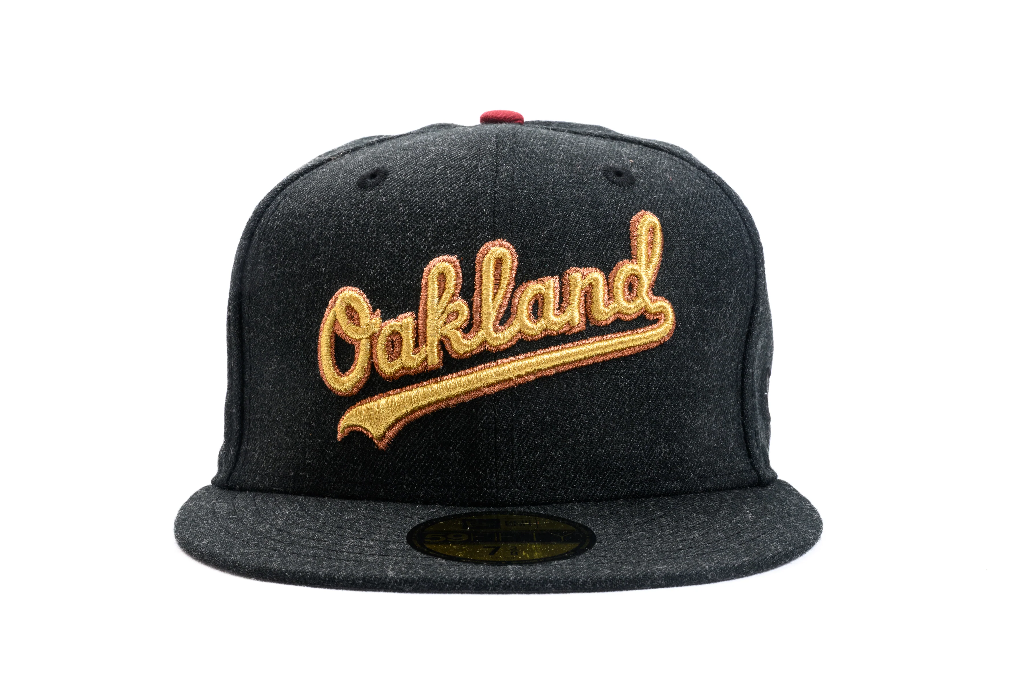 NEW ERA "FELIX" OAKLAND ATHLETICS FITTED HAT (BLACK HEATHER/H RED) - Image 8