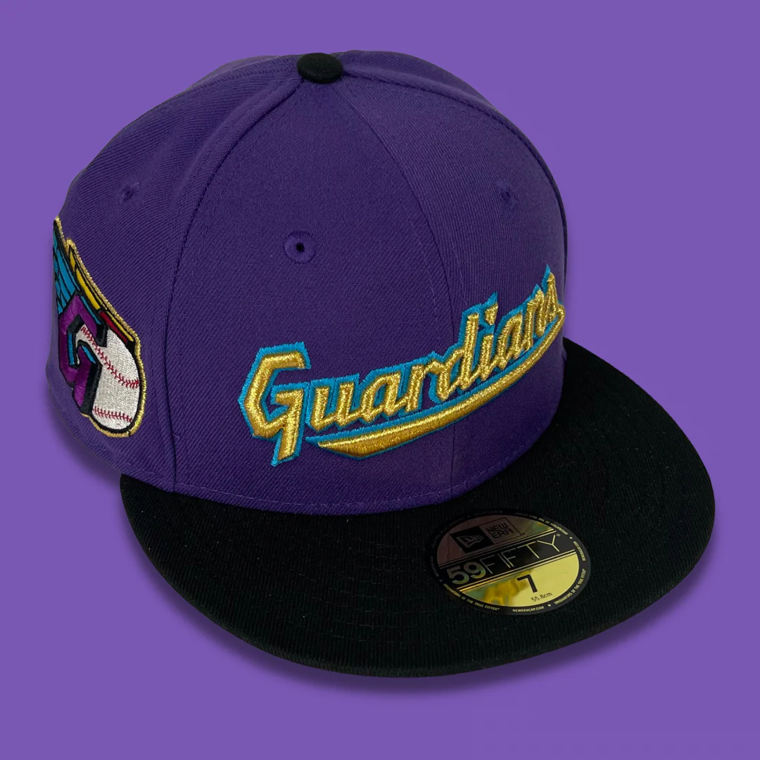 NEW ERA "GALAXY" CLEVLAND GUARDIANS FITTED HAT (PURPLE/BLACK) - Image 2