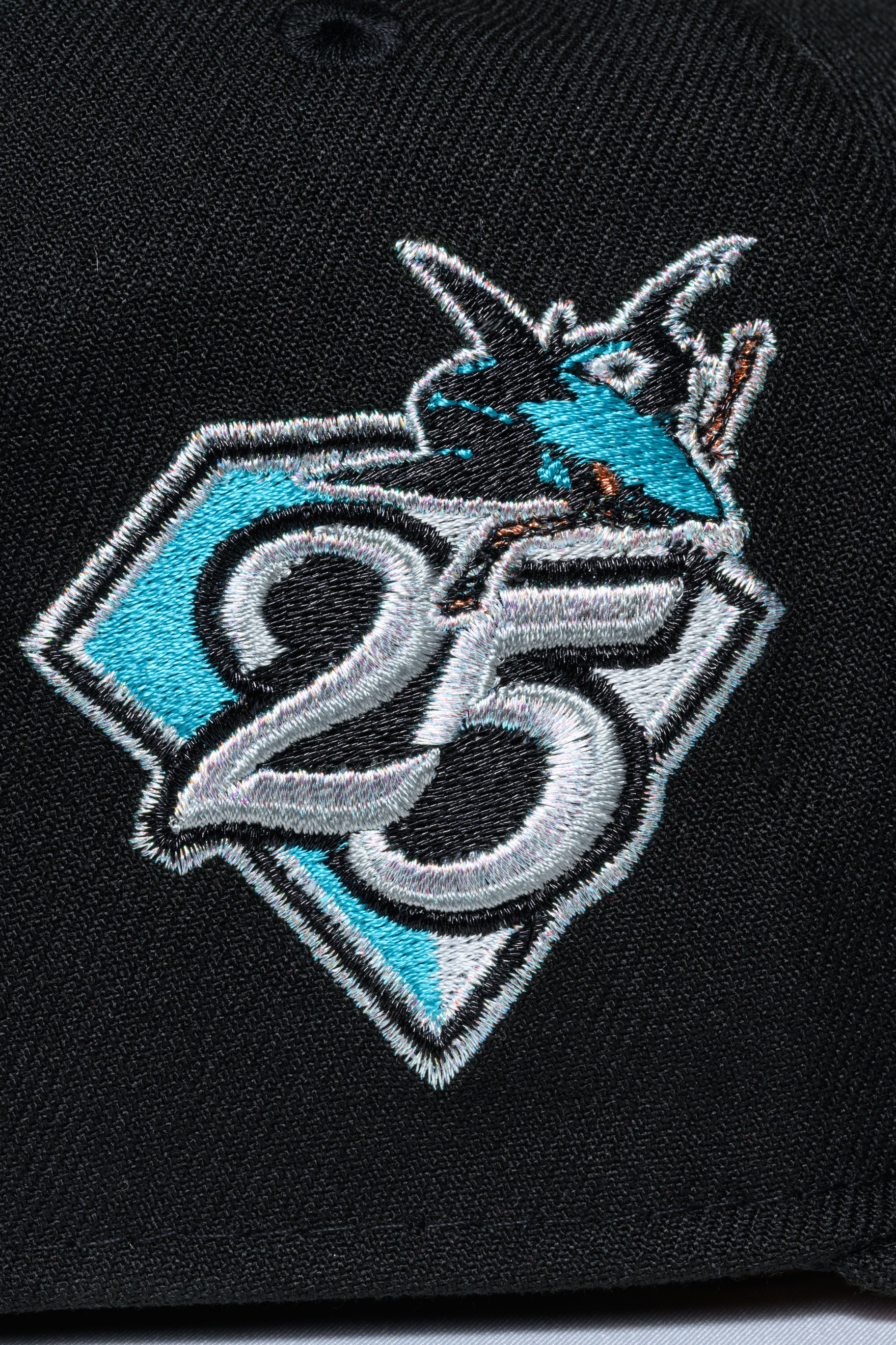 NEW ERA "GOLD GRILL" SAN JOSE SHARKS FITTED HAT ( BLACK/TEAL) - Image 5