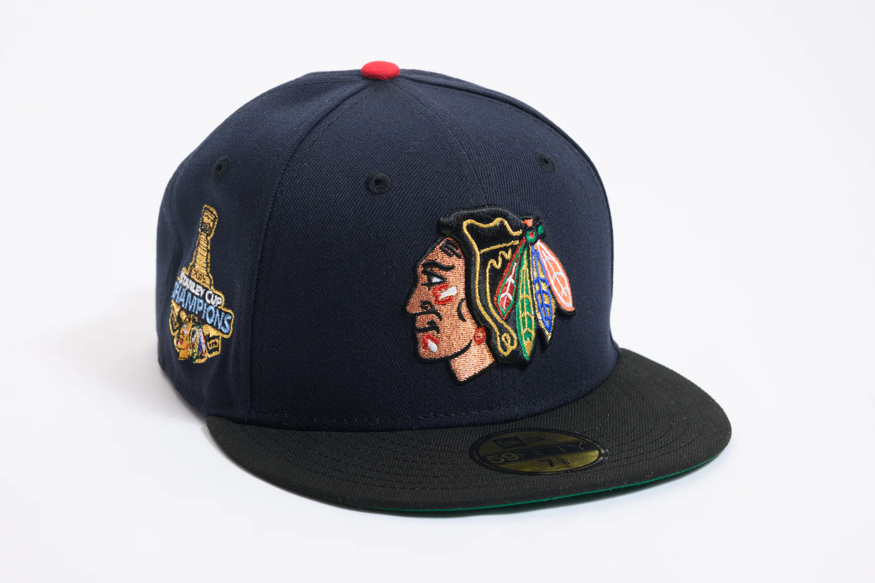 NEW ERA "HEAD HUNTER" CHICAGO BLACKHAWKS FITTED HAT (NAVY/BLACK)