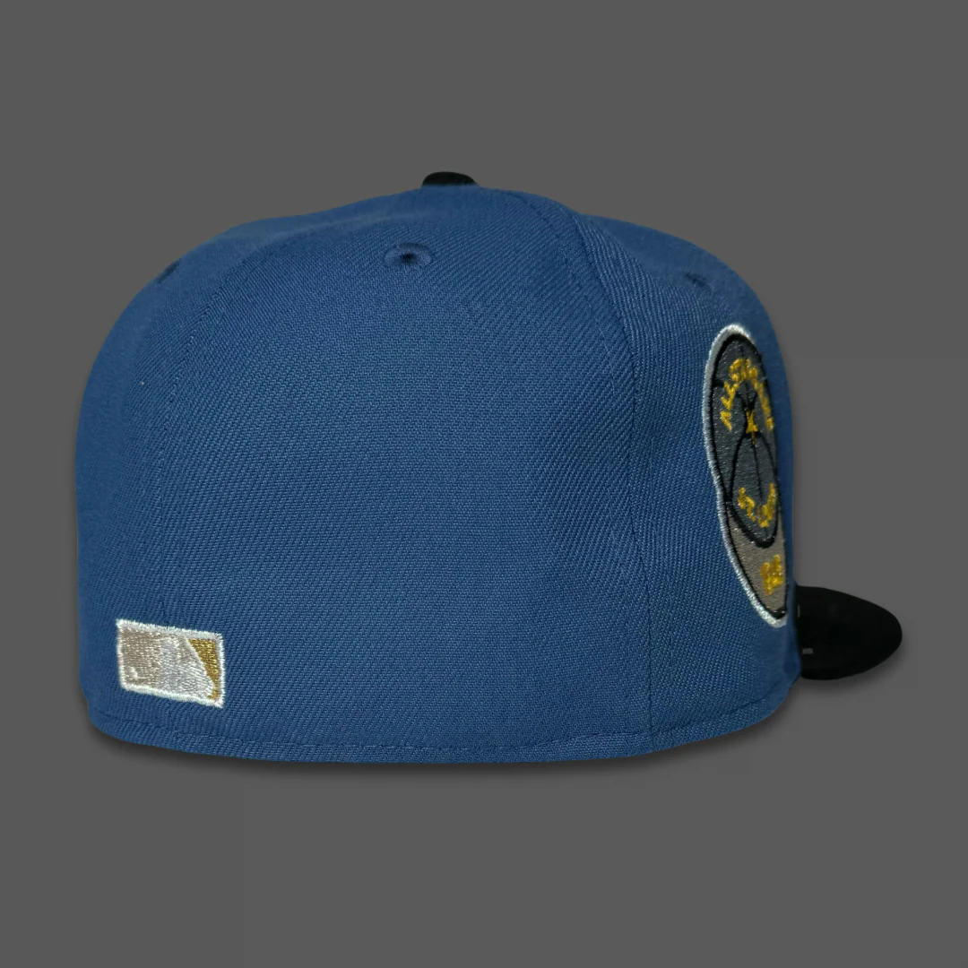 NEW ERA “STL" STL BROWNS FITTED HAT (BLUE/BLACK) - Image 3
