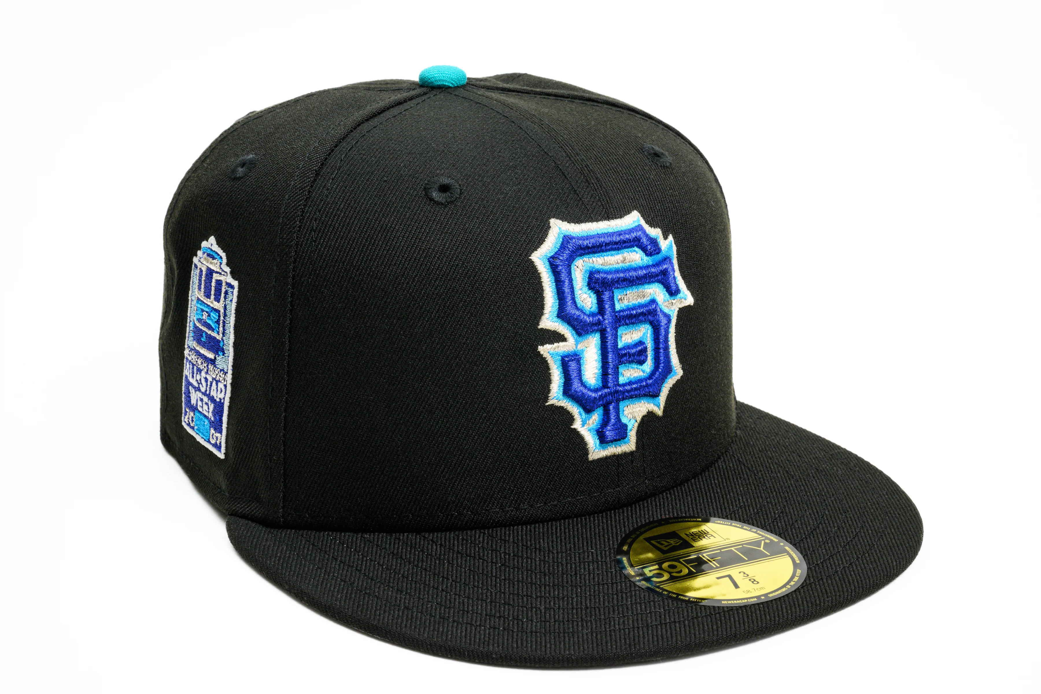 NEW ERA "ICE MAN” SAN FRANCISCO GIANTS  FITTED HAT (BLACK/TEAL)