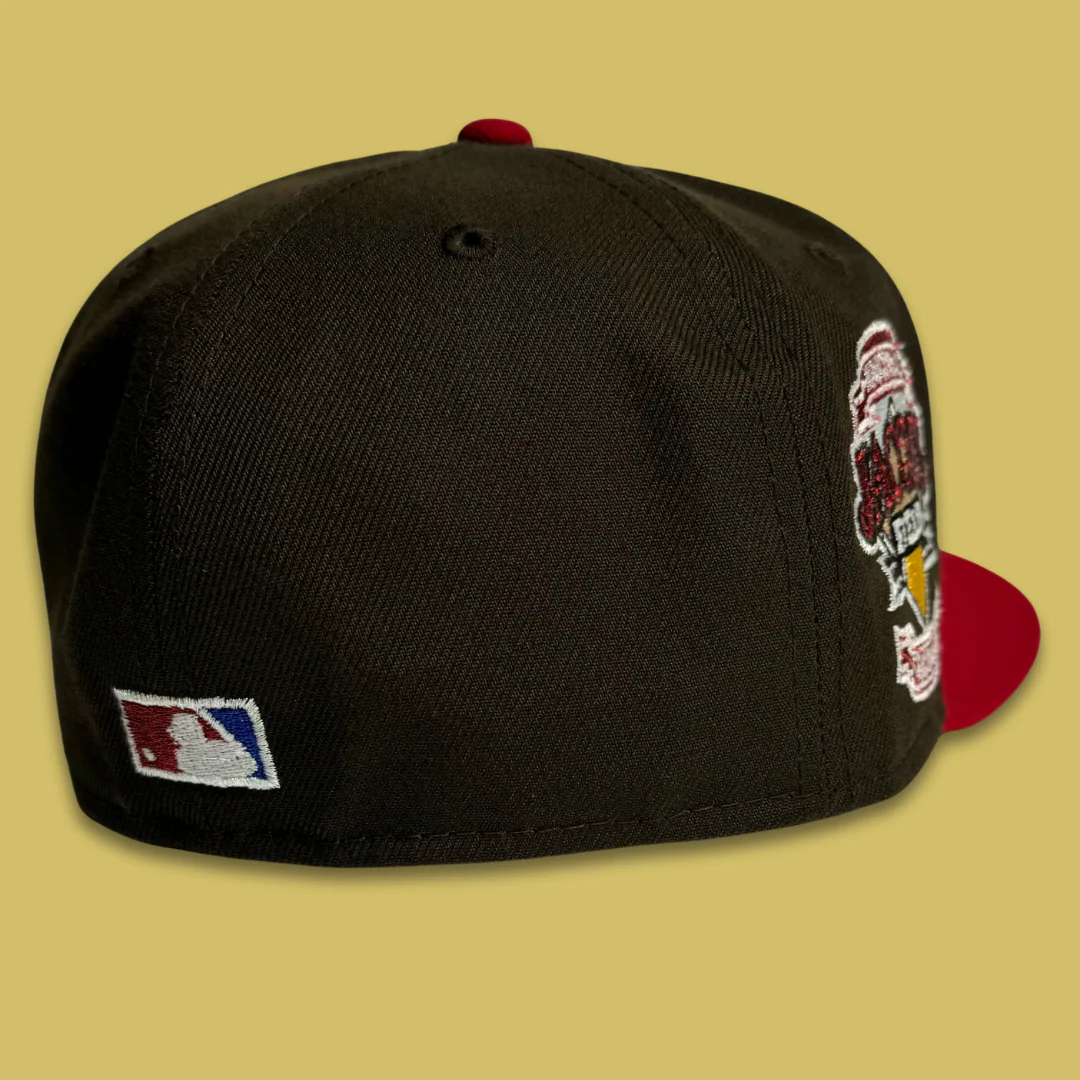 NEW ERA "INDIANS SCRIPT" CLEVELAND INDIANS FITTED HAT (BROWN/RED) - Image 2