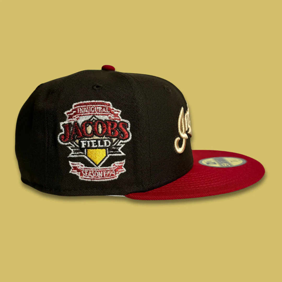 NEW ERA "INDIANS SCRIPT" CLEVELAND INDIANS FITTED HAT (BROWN/RED) - Image 3