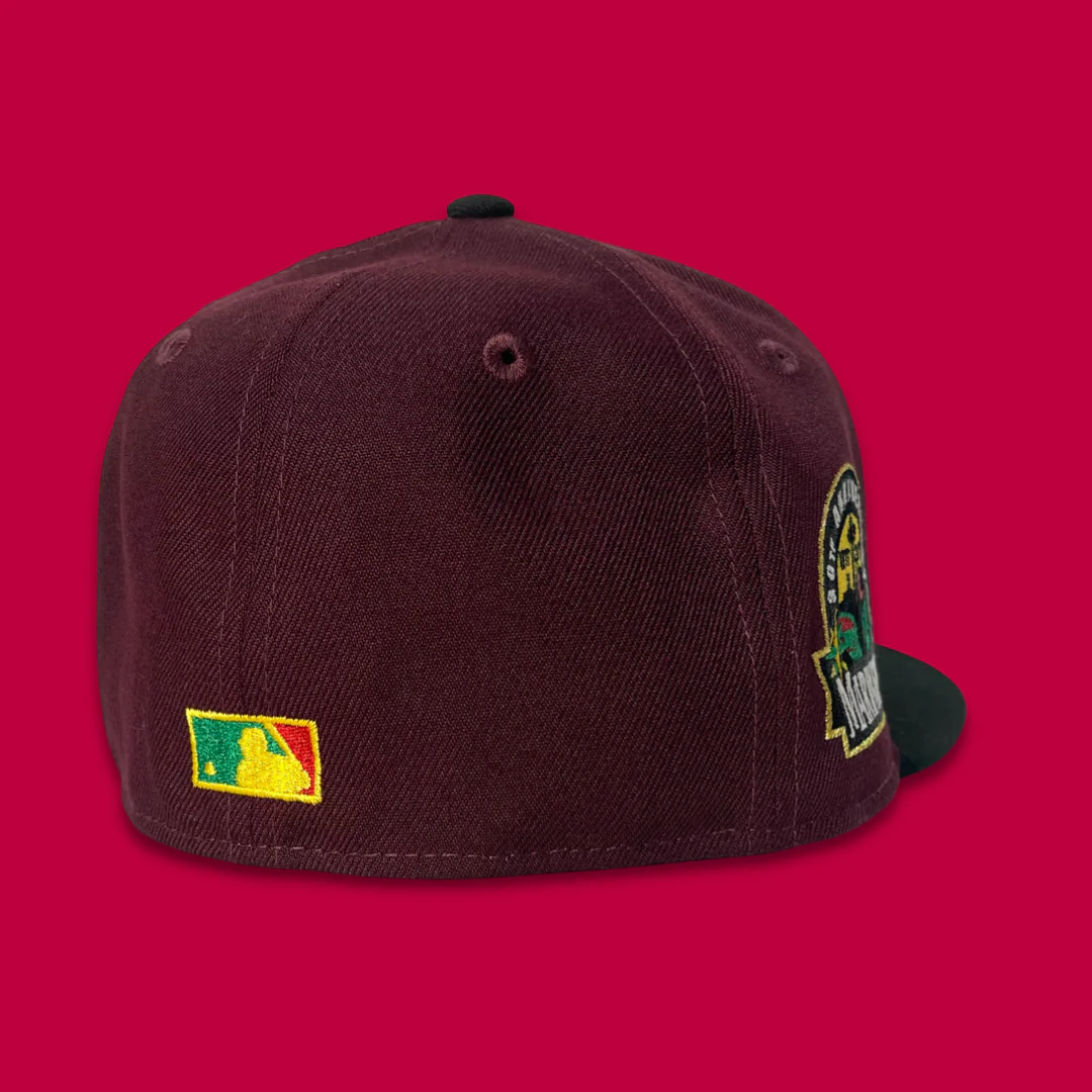 NEW ERA "IRIE TRIBE" SEATTLE MARINERS FITTED HAT (BURG/BLACK) - Image 2