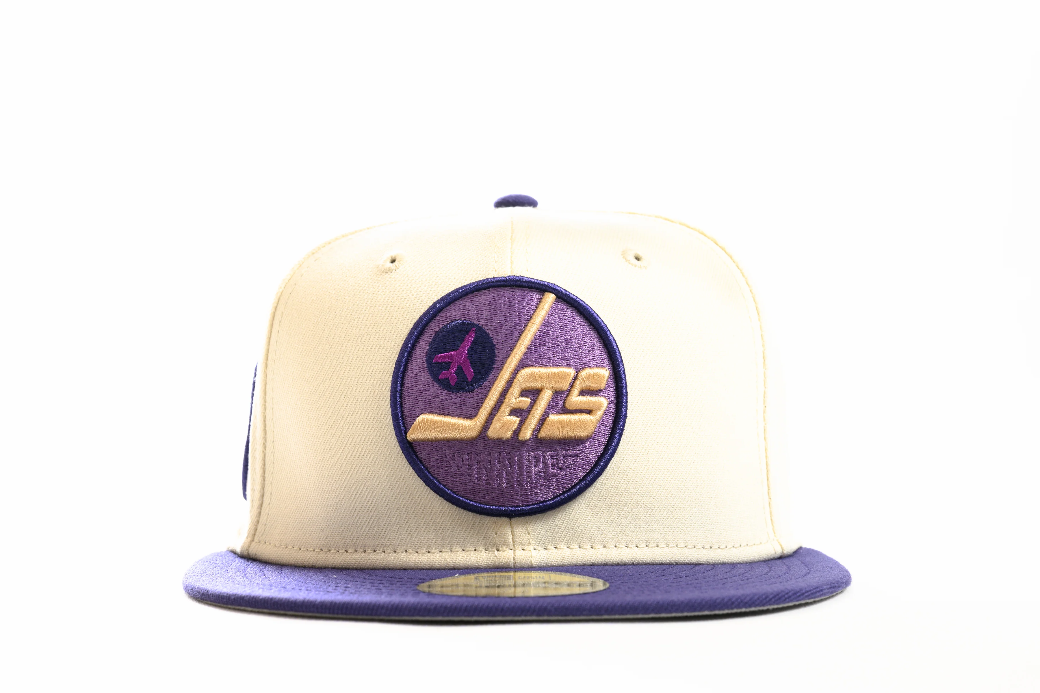 NEW ERA "JET LIFE 2.0" WINNEPEG JETS FITTED HAT (CHROME WHITE/NEW ORCHID) - Image 7