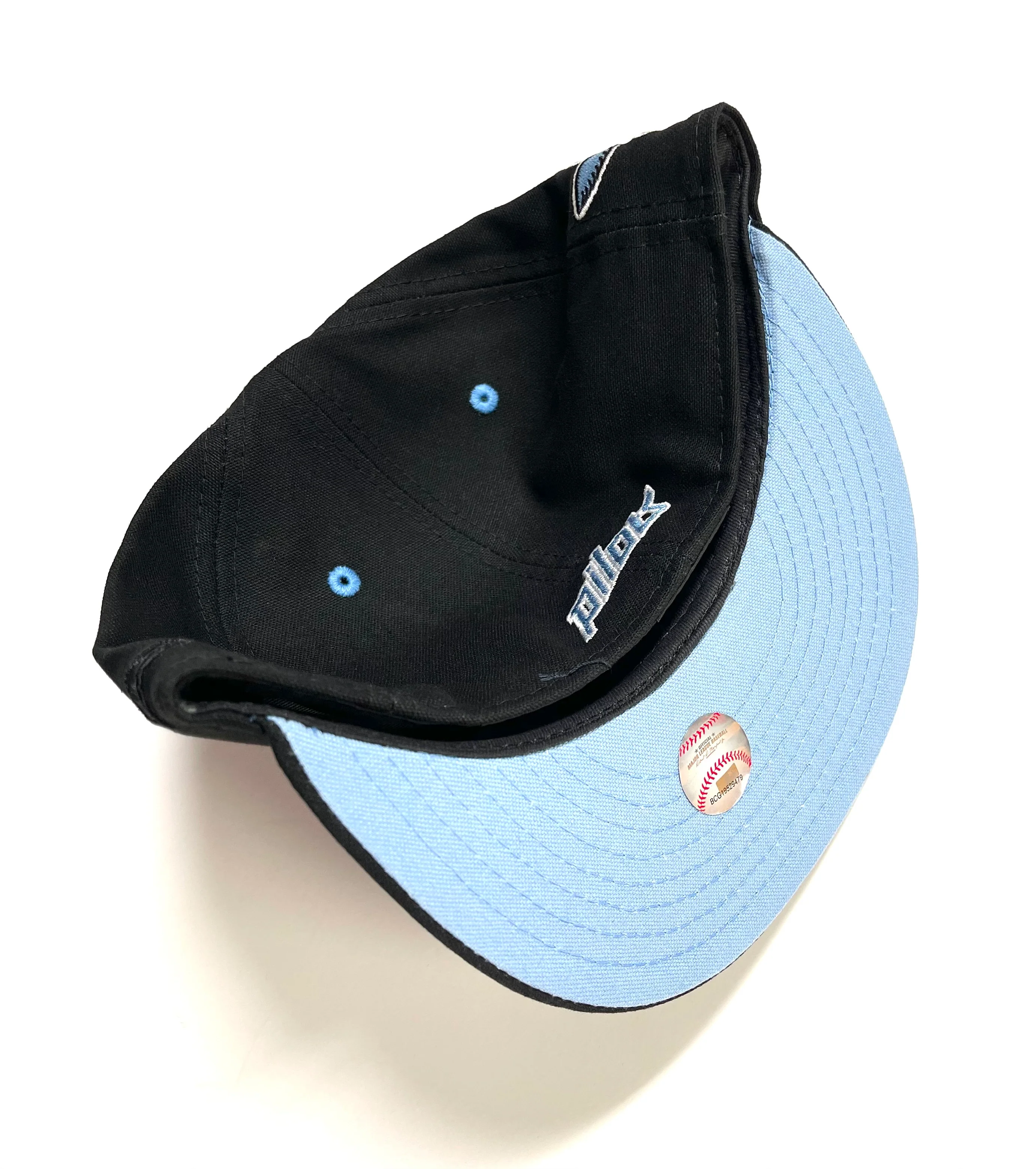 NEW ERA “JETLIFE” SEATTLE PILOTS FITTED HAT (BLACK/LIGHT BLUE) - Image 3