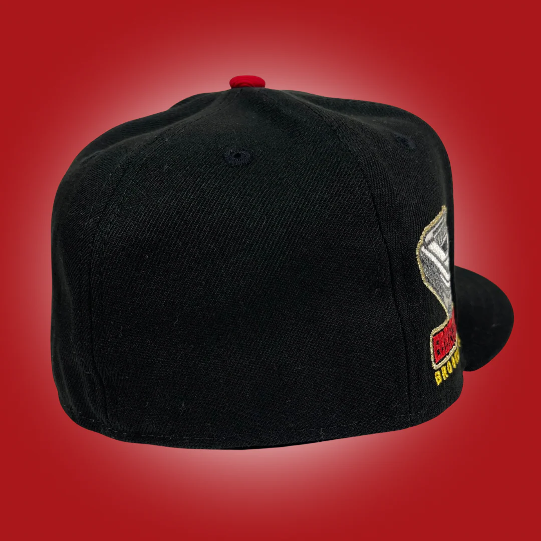NEW ERA "KUMITE" BROOKLYN DODGERS FITTED HAT (BLACK/RED) - Image 3