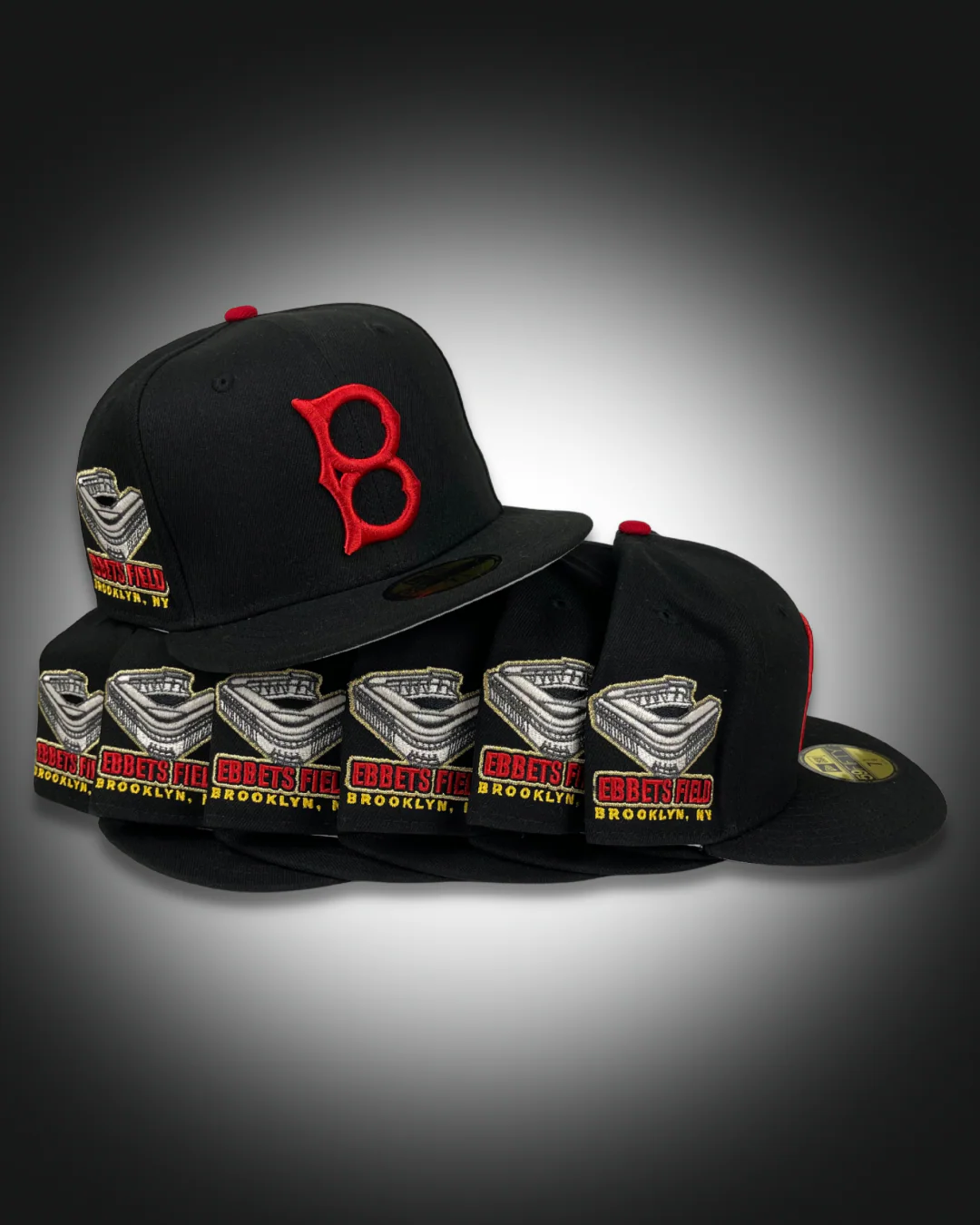 NEW ERA "KUMITE" BROOKLYN DODGERS FITTED HAT (BLACK/RED) - Image 4