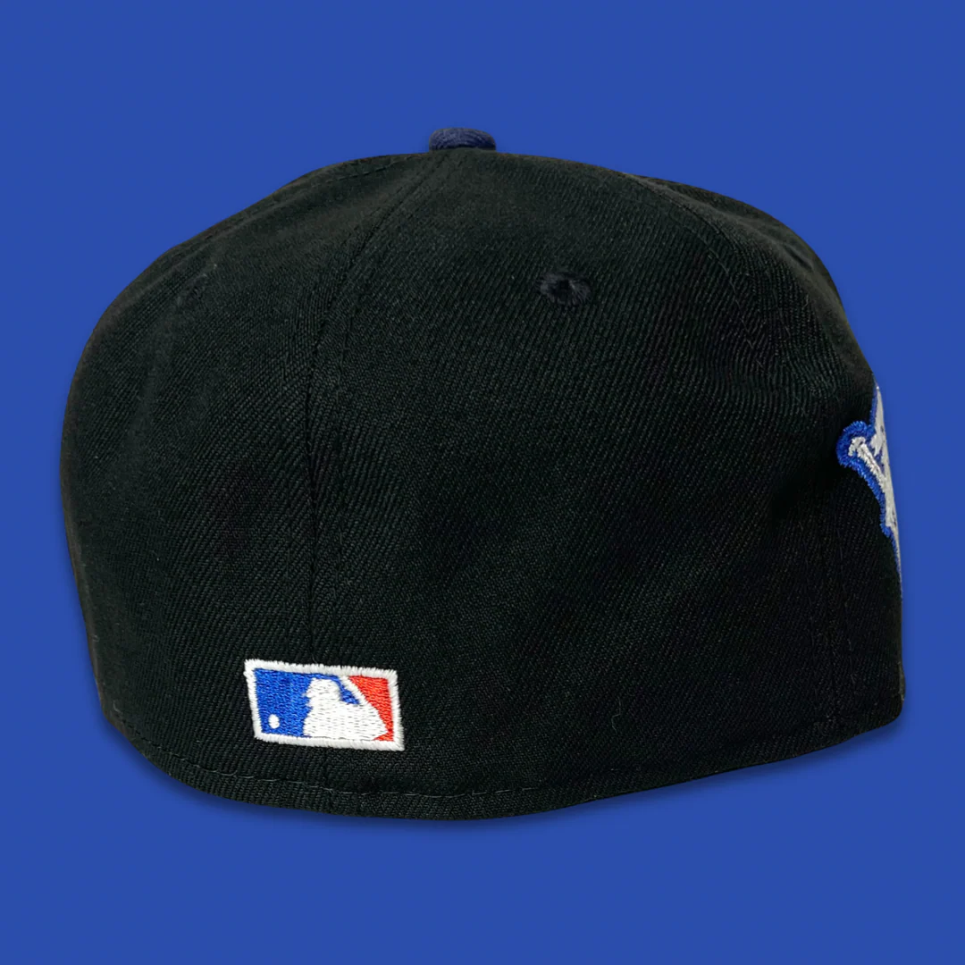 NEW ERA "LETTERMAN" DETROIT TIGERS FITTED HAT (BLACK/NAVY) (SIZE 7 1/2, 7 3/4) - Image 2