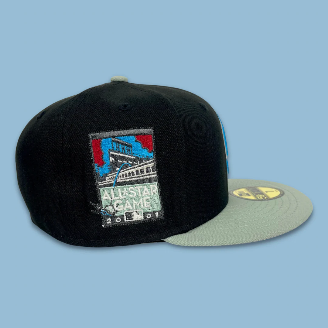 NEW ERA "LIQUID SWORDS" SAN FRANCISCO GIANTS FITTED HAT (BLACK/EVEREST GREEN) - Image 3