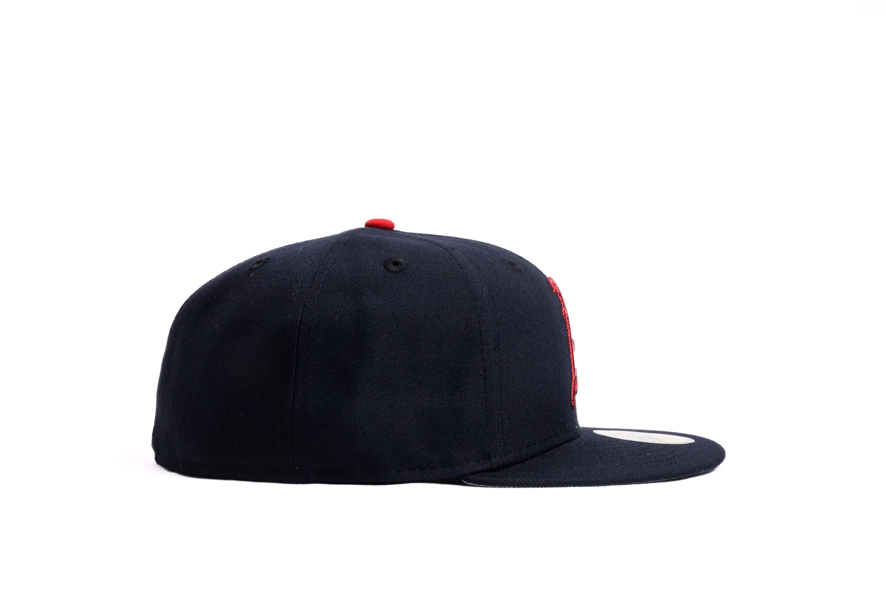 NEW ERA "MONEY MITCH" OAKLAND A'S FITTED HAT (NAVY/SCARLET) - Image 4