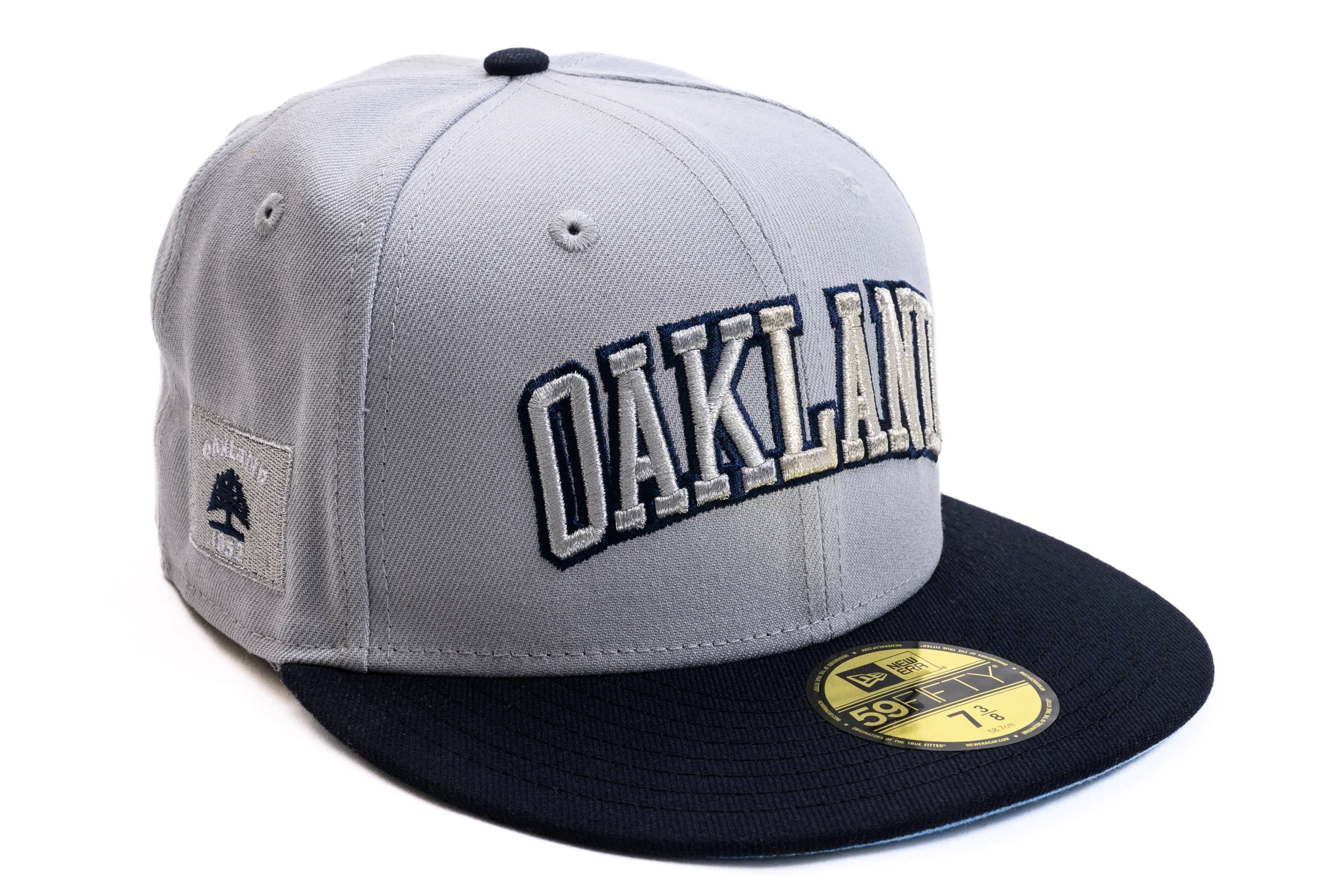 NEW ERA "OAKLAND SOLDIERS" OAKLAND ATHLETICS FITTED HAT (DOLPHIN GREY/NAVY)