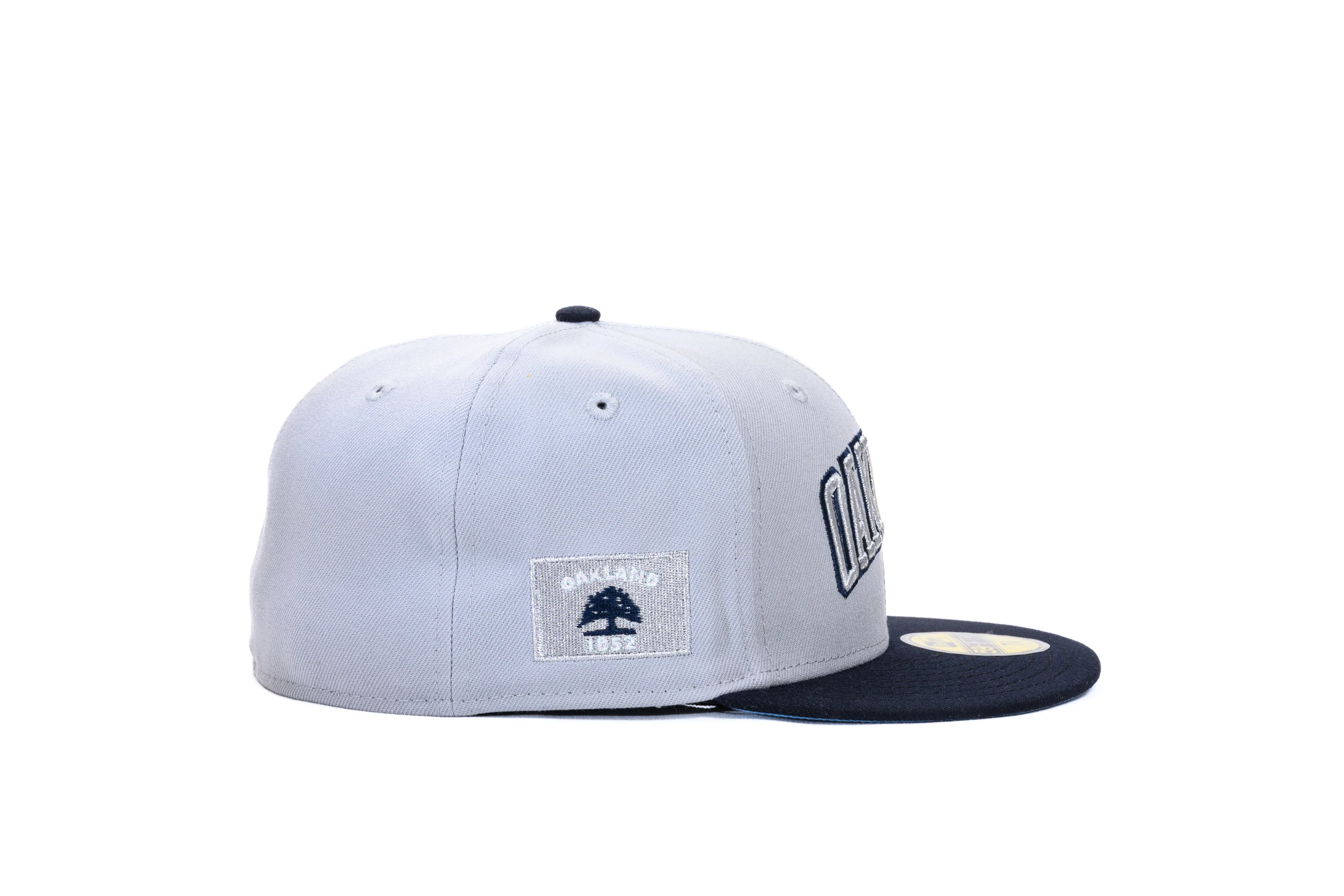 NEW ERA "OAKLAND SOLDIERS" OAKLAND ATHLETICS FITTED HAT (DOLPHIN GREY/NAVY) - Image 6